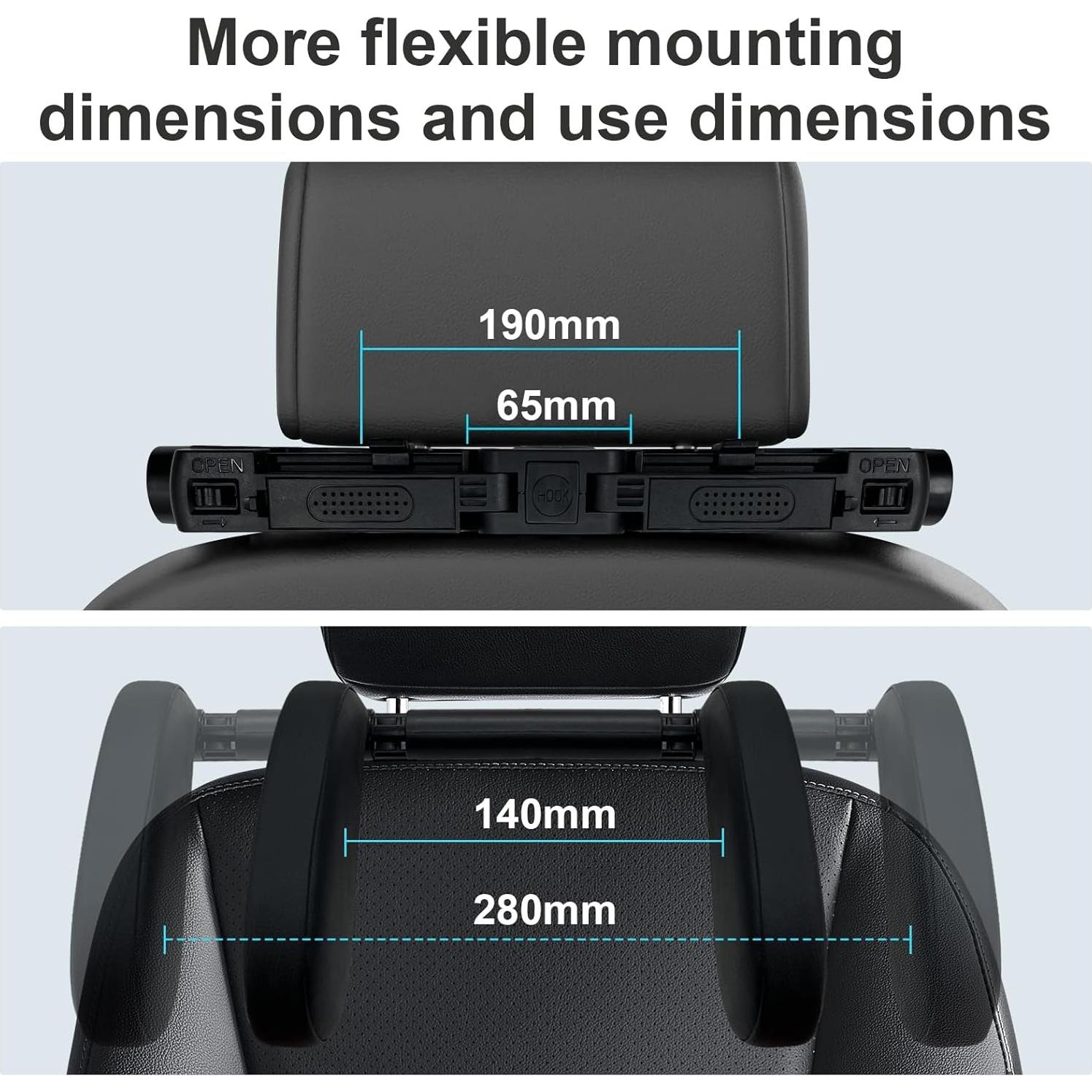 Almohada reposacabezas coche Belmeri ajustable 180° beige