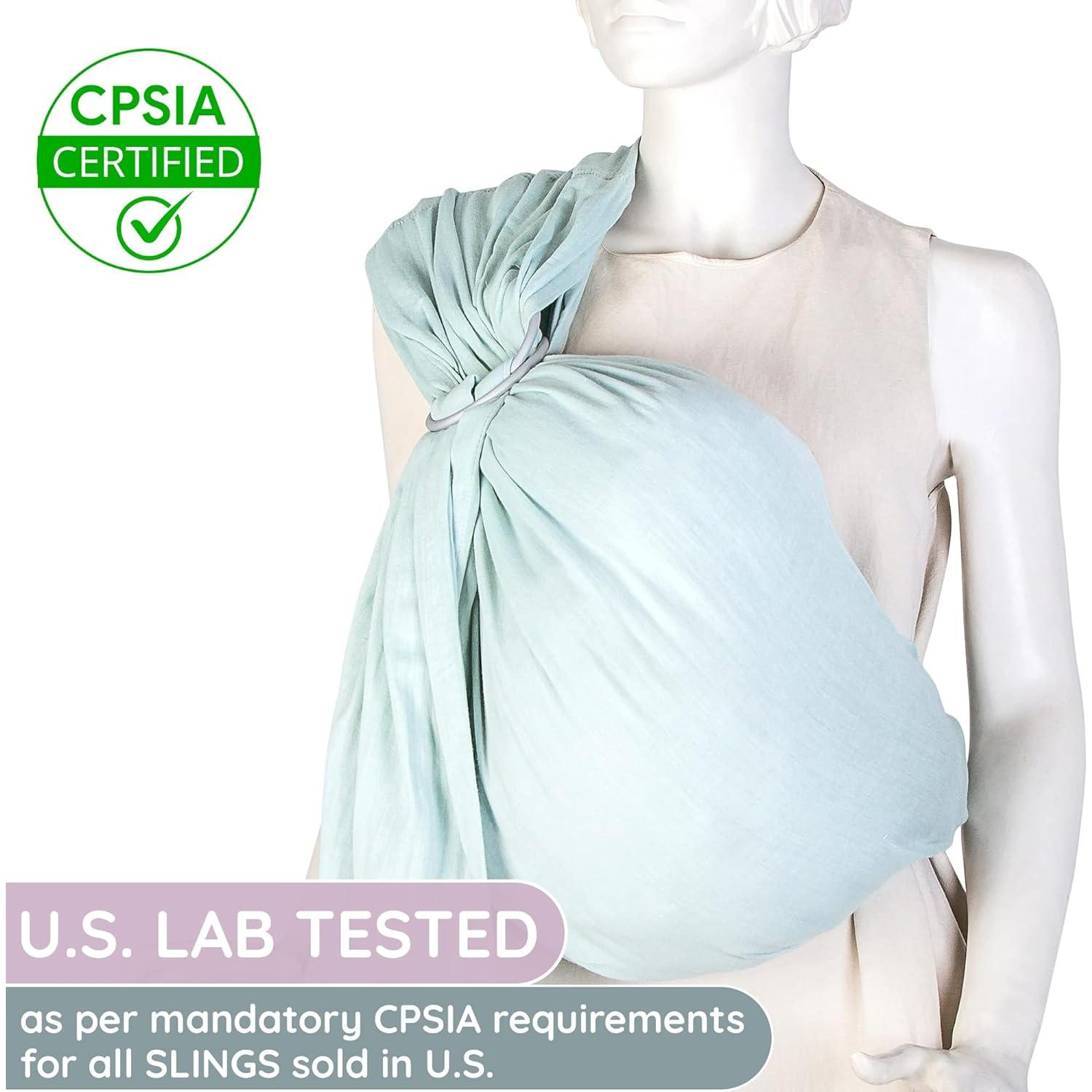 Portabebés Sling Verde Claro Mebien 100% Algodón Transpirable