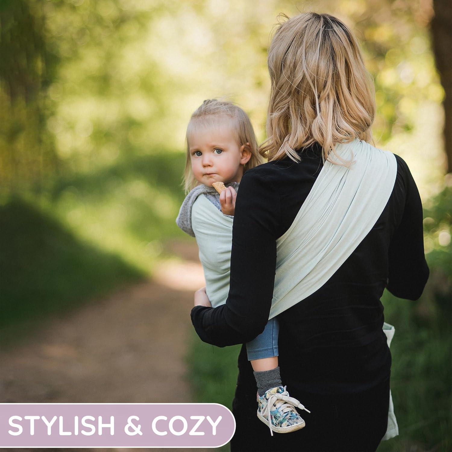 Portabebés Sling Verde Claro Mebien 100% Algodón Transpirable