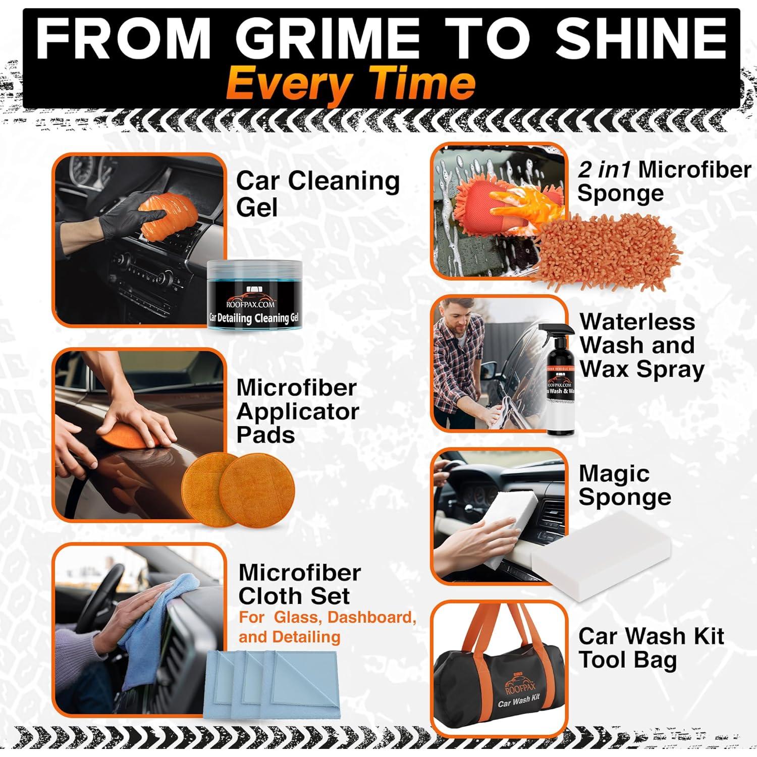 Kit de Lavado de Autos RoofPax con Mango Telescópico 2.64 kg