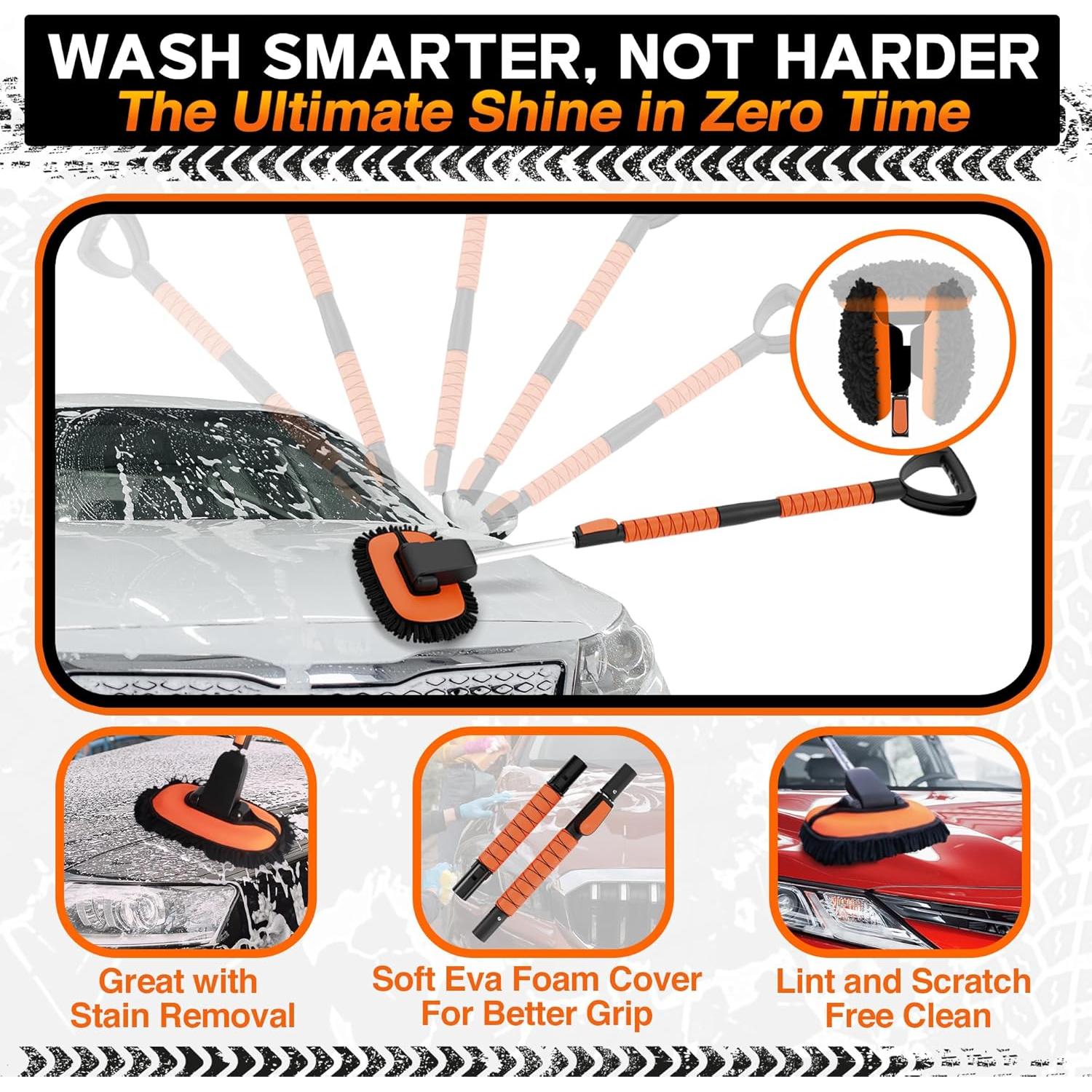 Kit de Lavado de Autos RoofPax con Mango Telescópico 2.64 kg