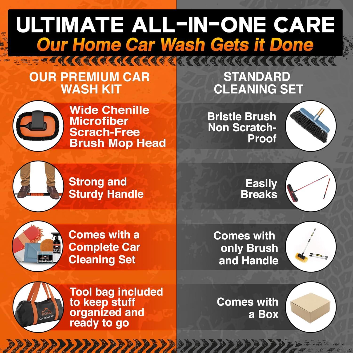 Kit de Lavado de Autos RoofPax con Mango Telescópico 2.64 kg