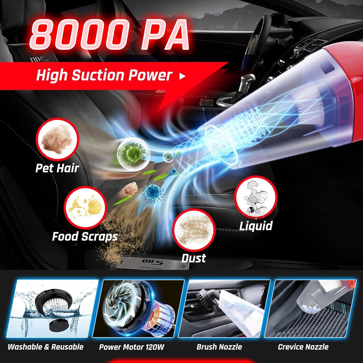 Kit de Detalle de Coche 37PCS Fortuning's JDS con Aspiradora