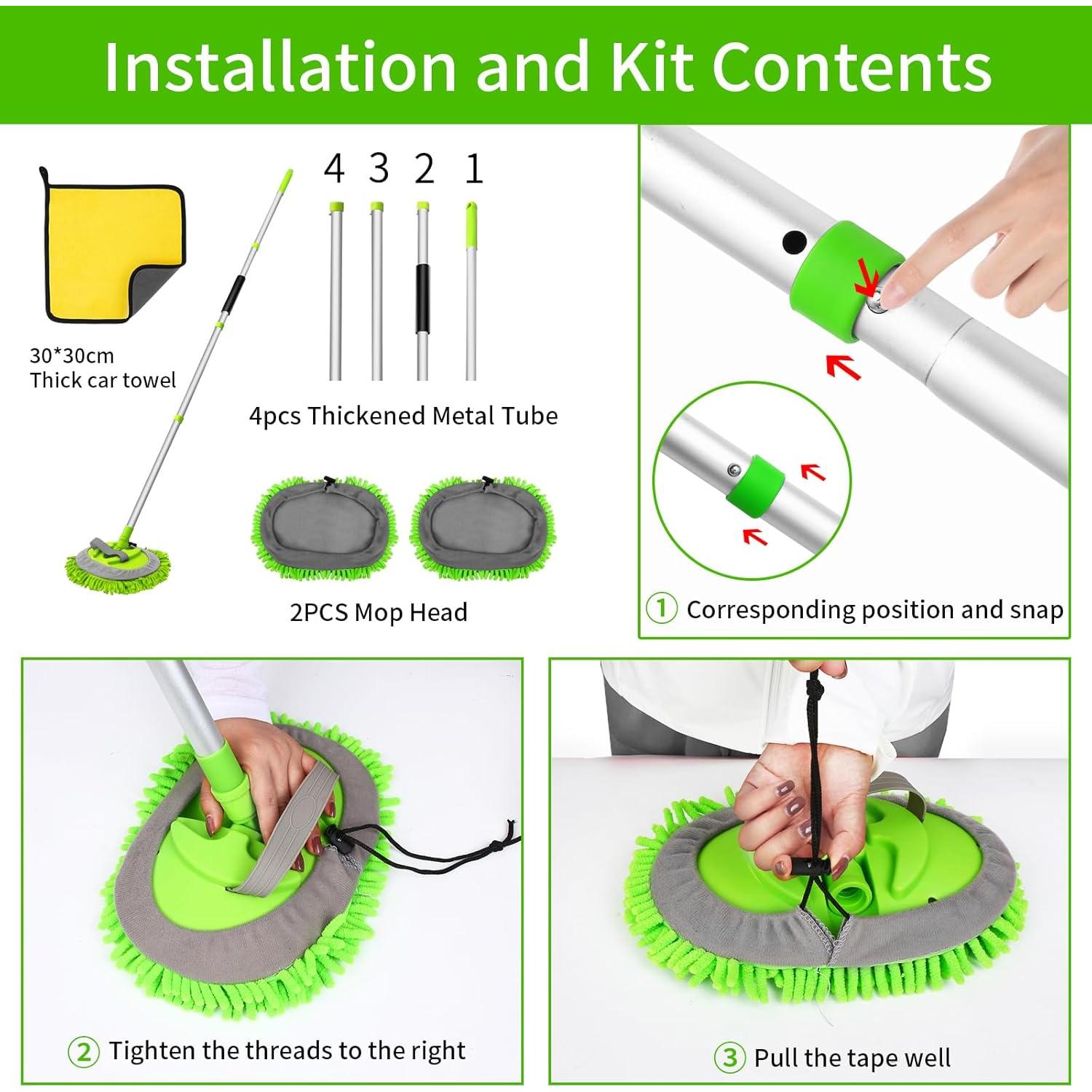 Kit de Lavado de Autos COFSODI con Cepillo Retráctil 157 cm