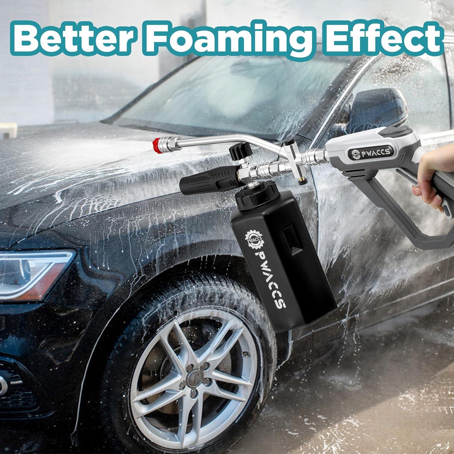 PWACCS Kit de Pistola de Espuma para Lavadora de Presión 1.5L