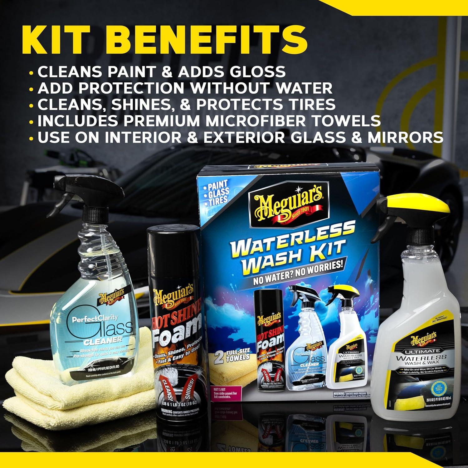 Kit de Lavado sin Agua Meguiar's G55255 - Detallado Premium 2.62 kg