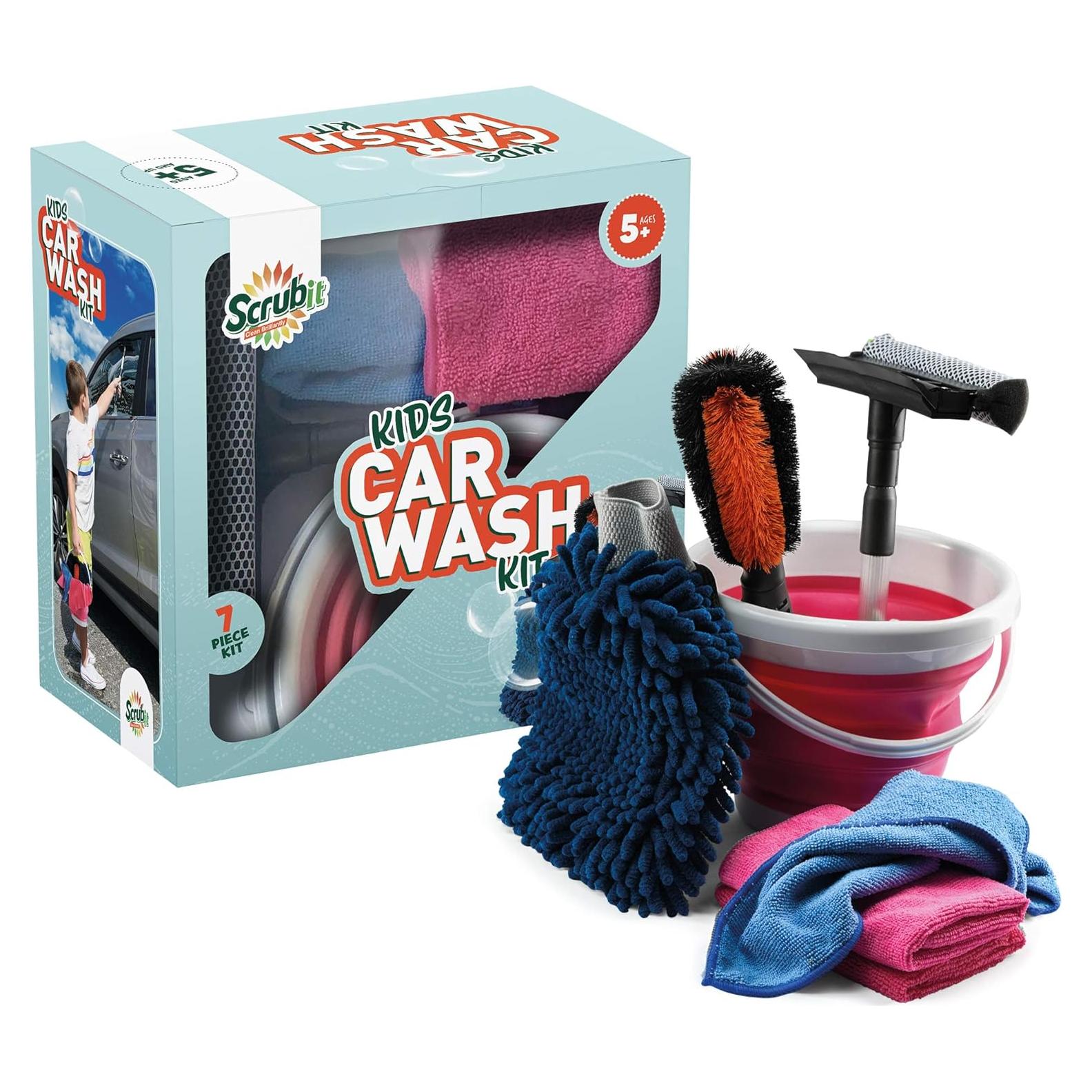 Kit de Lavado de Autos para Niños Scrub-it - 7 Accesorios