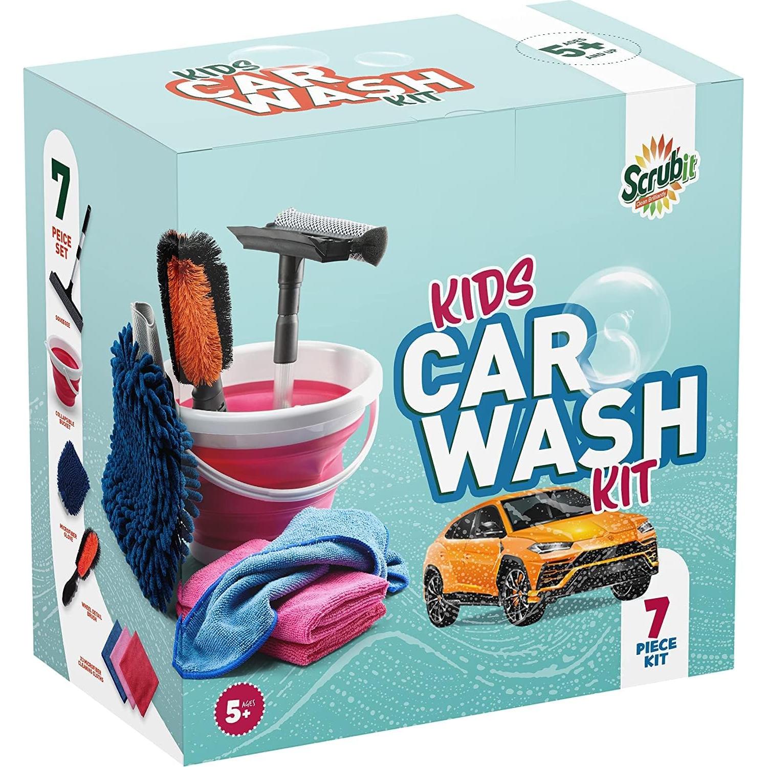 Kit de Lavado de Autos para Niños Scrub-it - 7 Accesorios