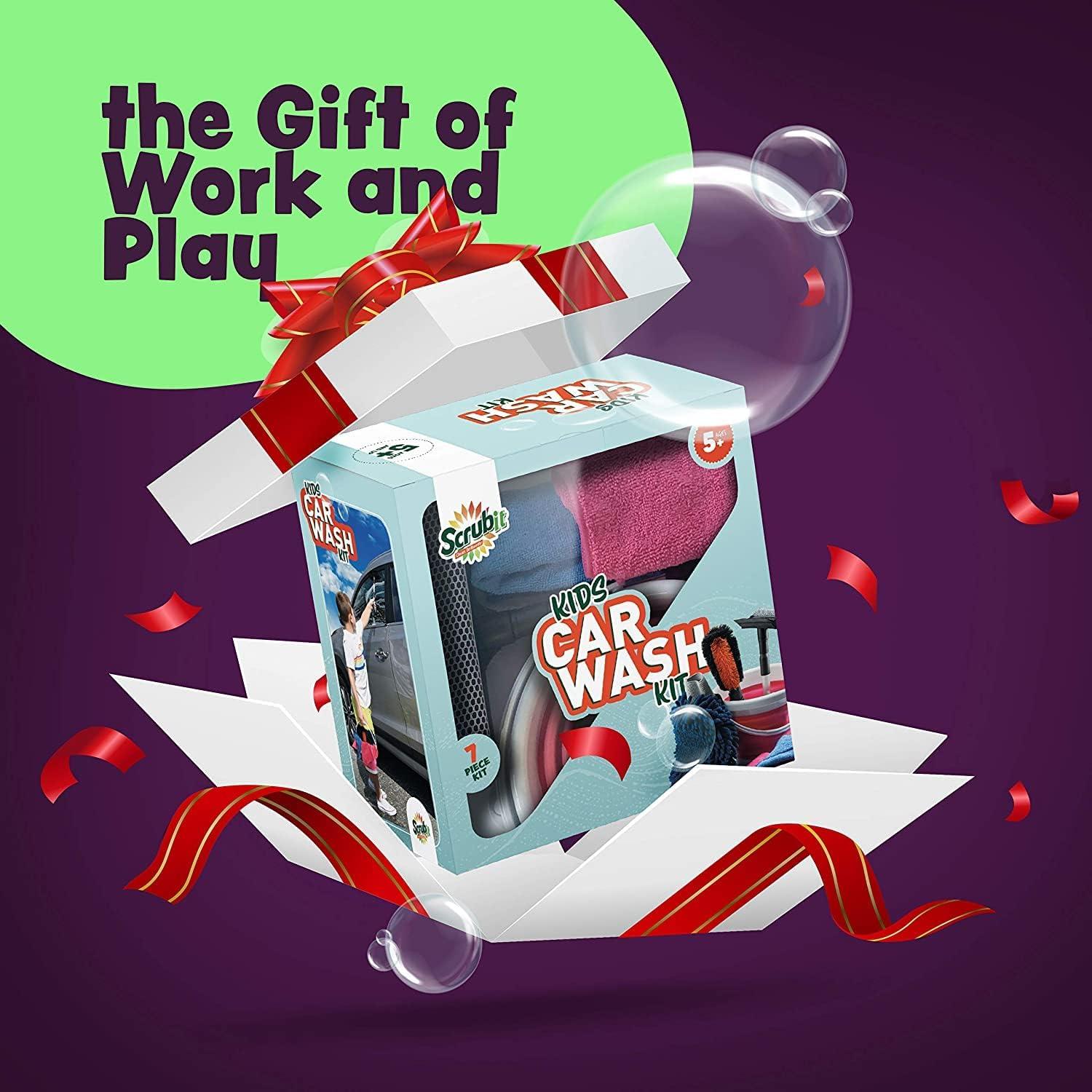 Kit de Lavado de Autos para Niños Scrub-it - 7 Accesorios