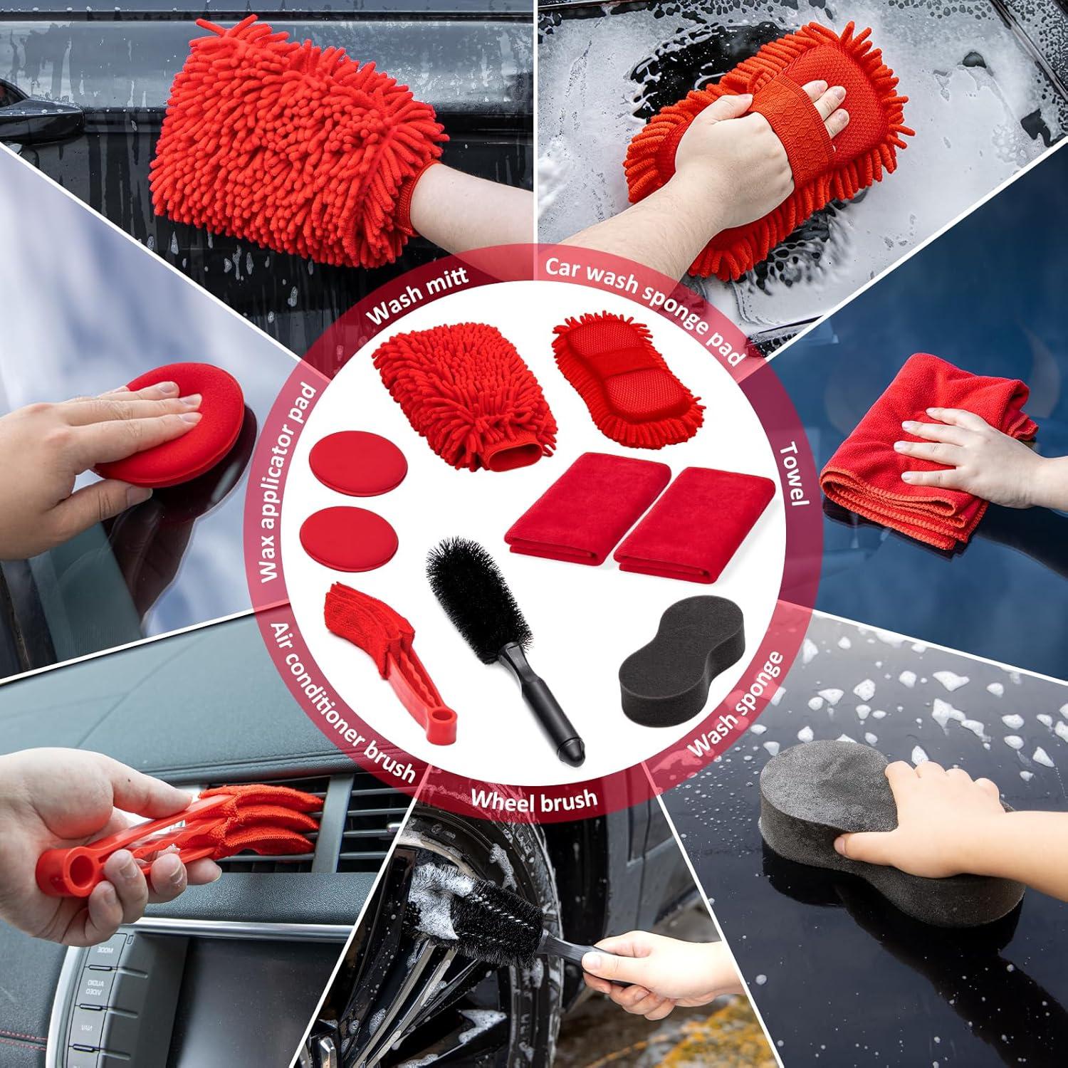 Kit de limpieza de coche 47 piezas GPUSFAK con aspiradora 120W