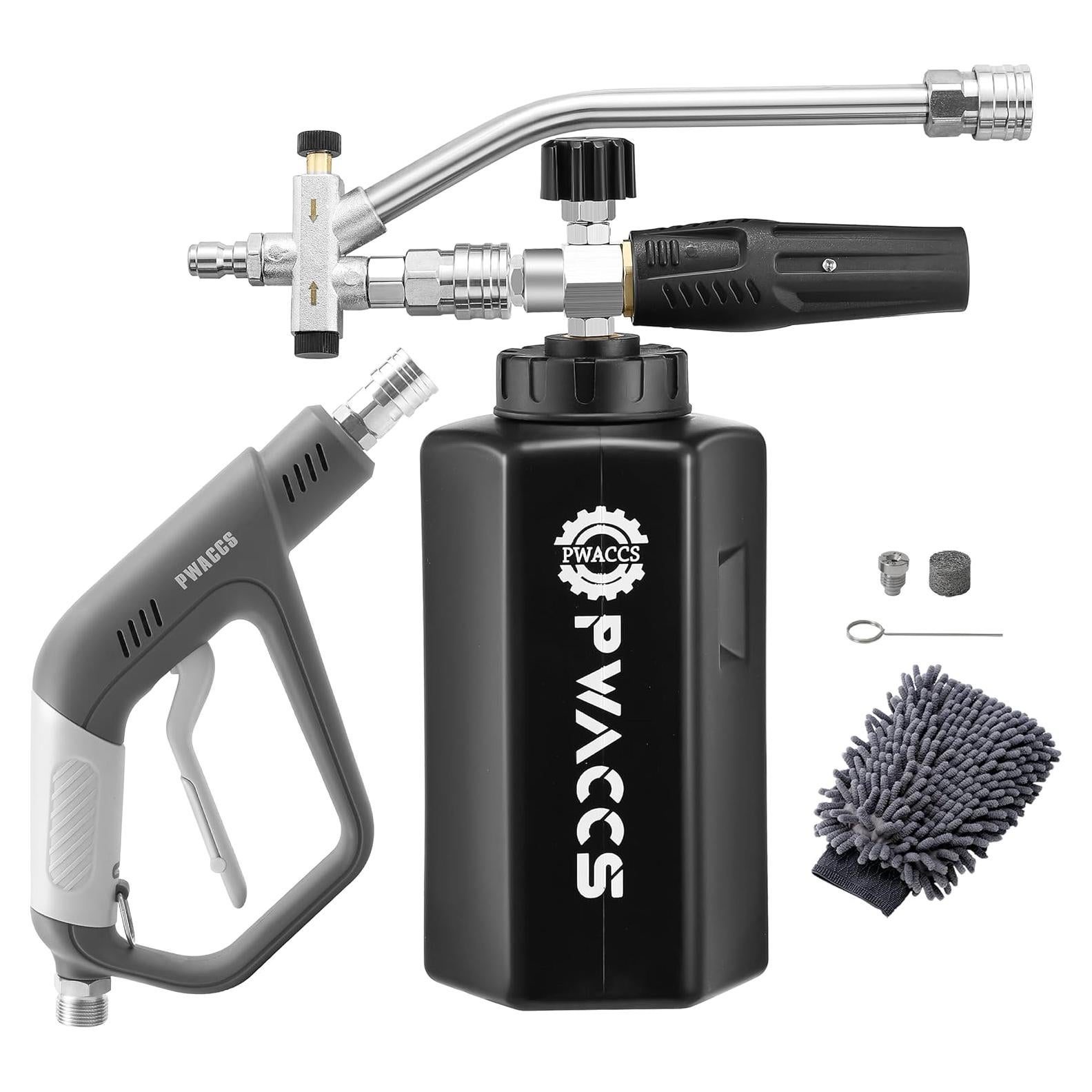 PWACCS Pistola de Espuma Doble para Lavadora a Presión 1.5L
