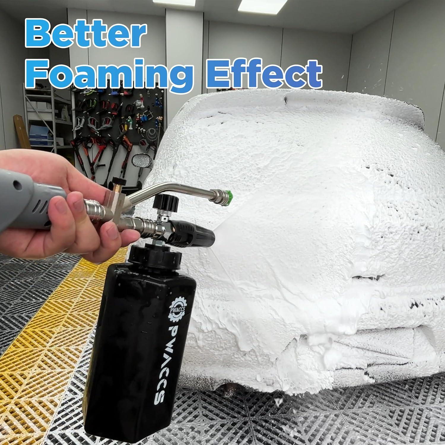 PWACCS Pistola de Espuma Doble para Lavadora a Presión 1.5L