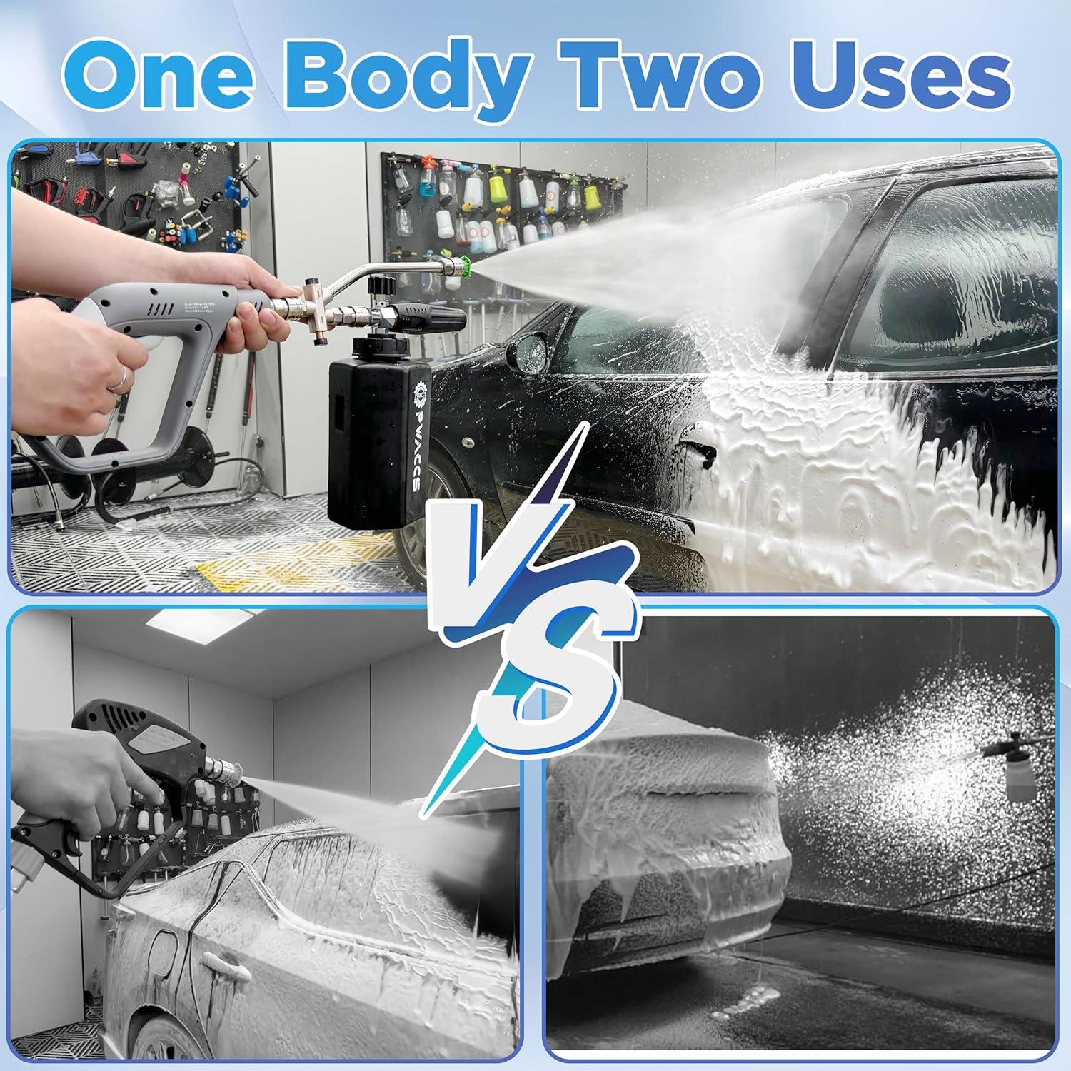 PWACCS Pistola de Espuma Doble para Lavadora a Presión 1.5L