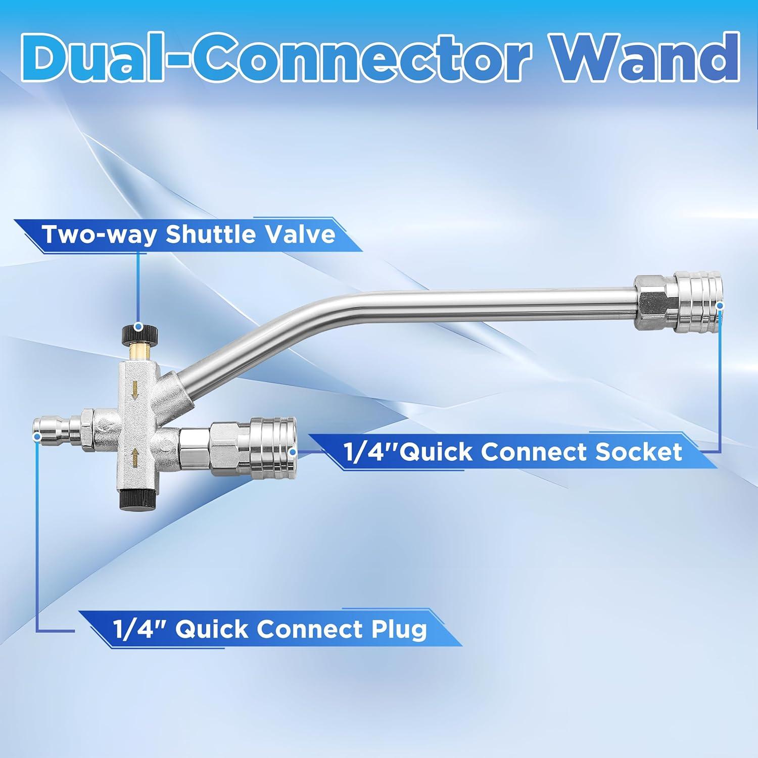 PWACCS Pistola de Espuma Doble para Lavadora a Presión 1.5L