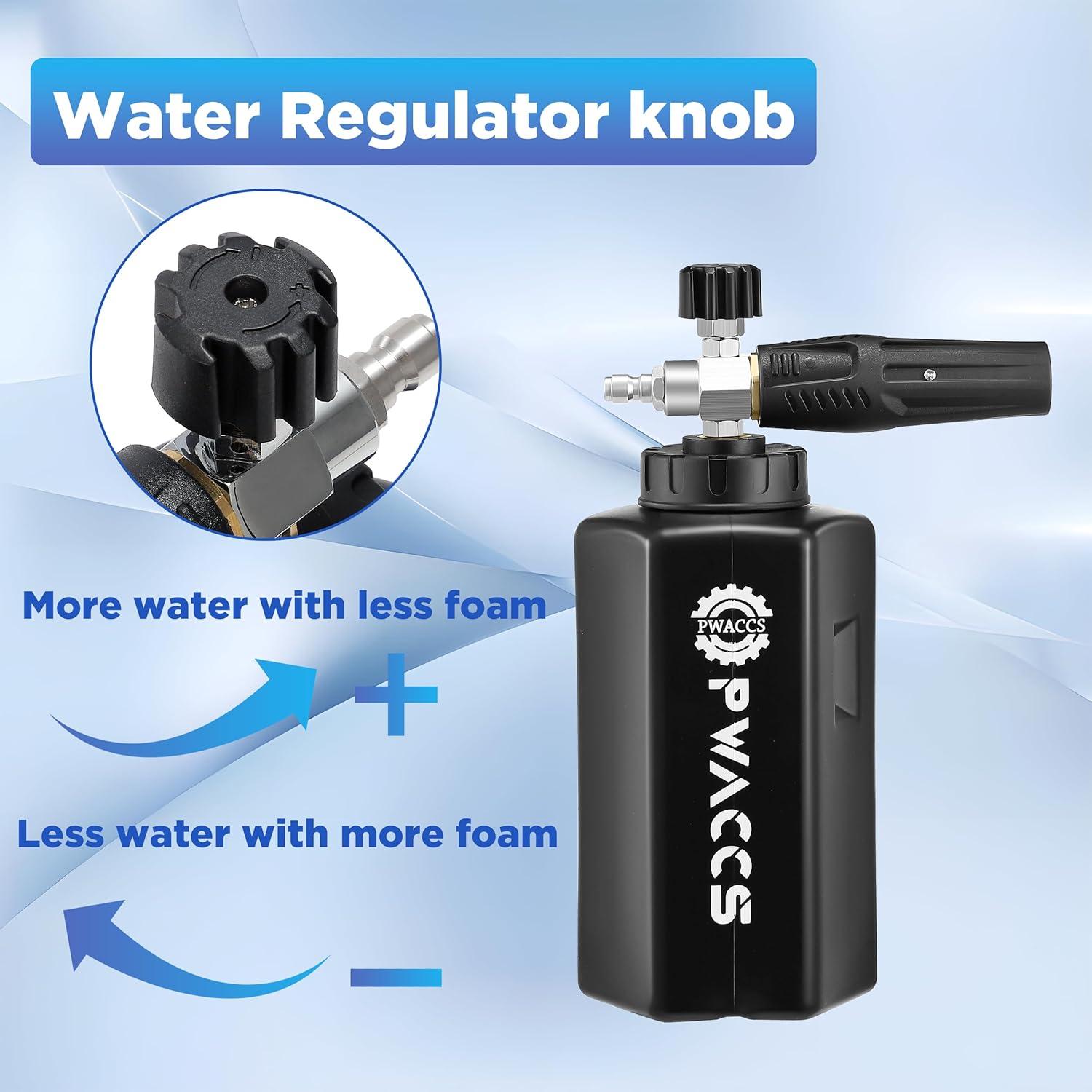 PWACCS Pistola de Espuma Doble para Lavadora a Presión 1.5L