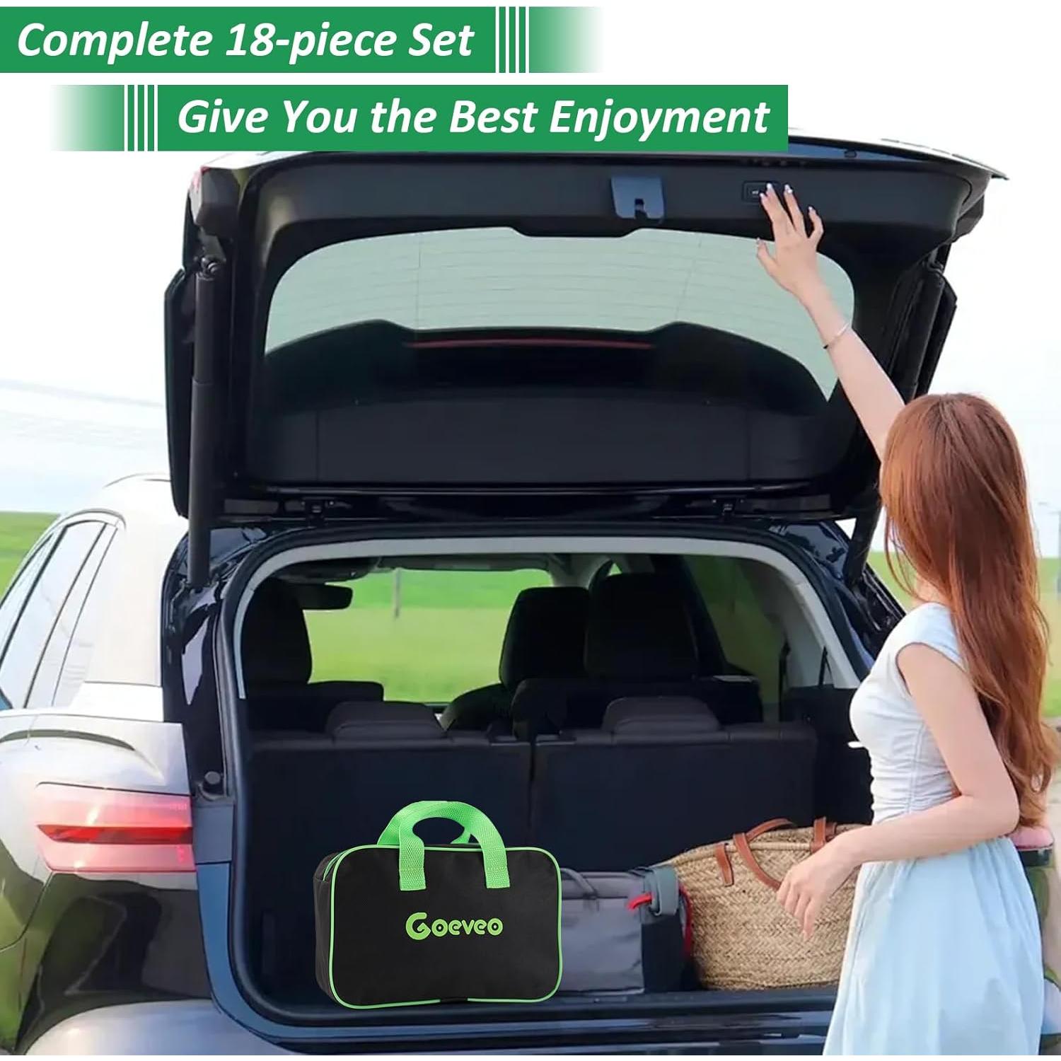 Kit de Cepillos de Detalle para Coche Goeveo G401 - 18 Piezas