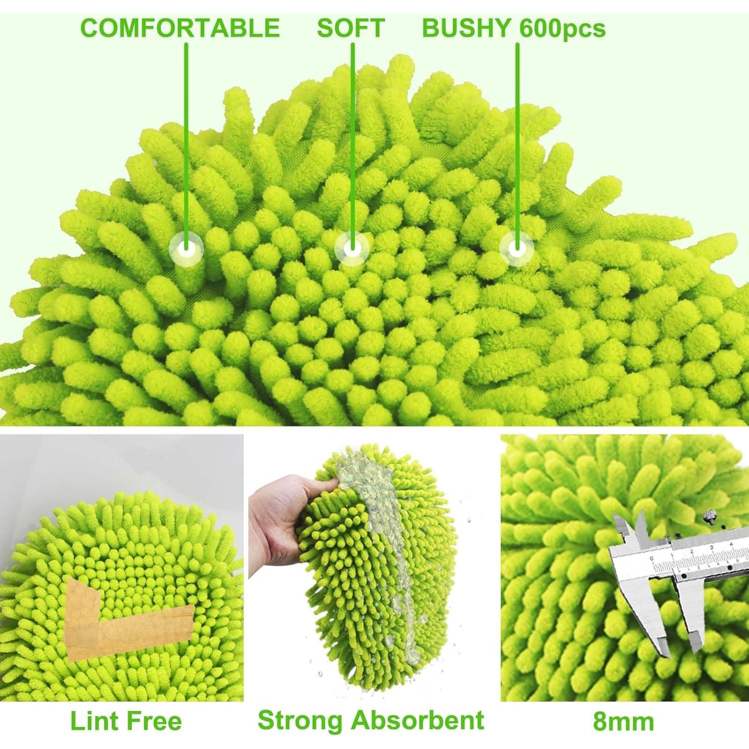 Mop de Lavado de Autos LumiMokki 2 en 1 con Mango de Acero 158cm