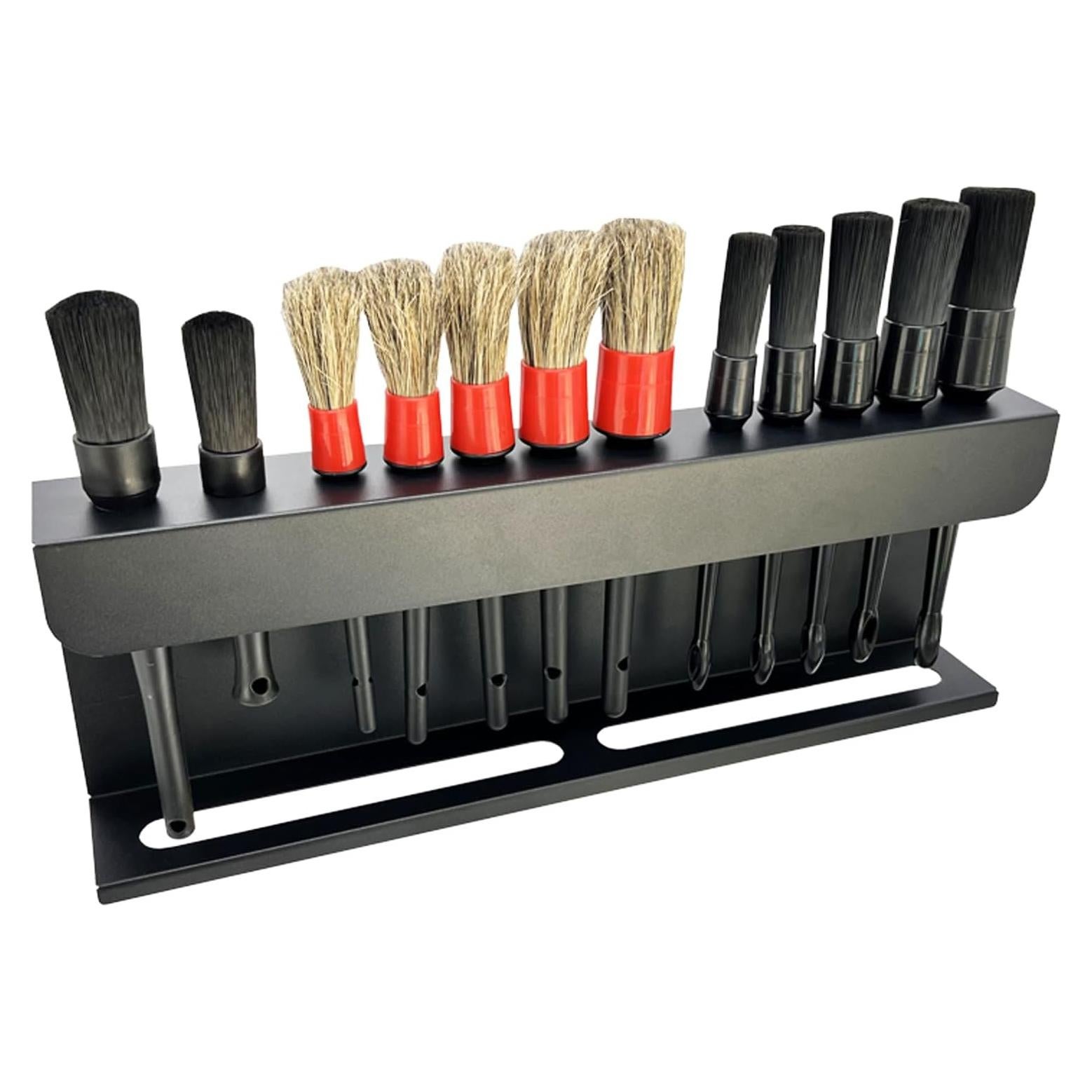 Soporte para Cepillos de Detalle YCWF con 12 Cepillos - Negro