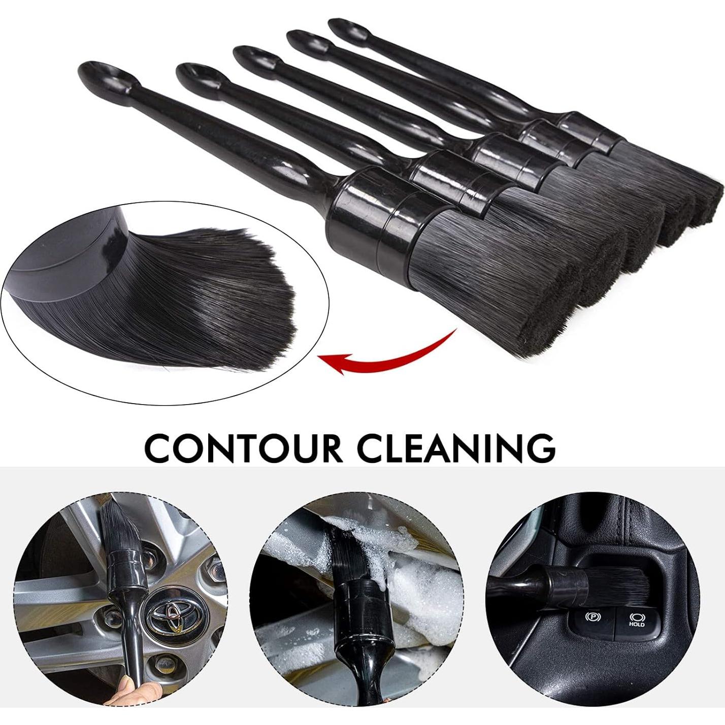 Soporte para Cepillos de Detalle YCWF con 12 Cepillos - Negro