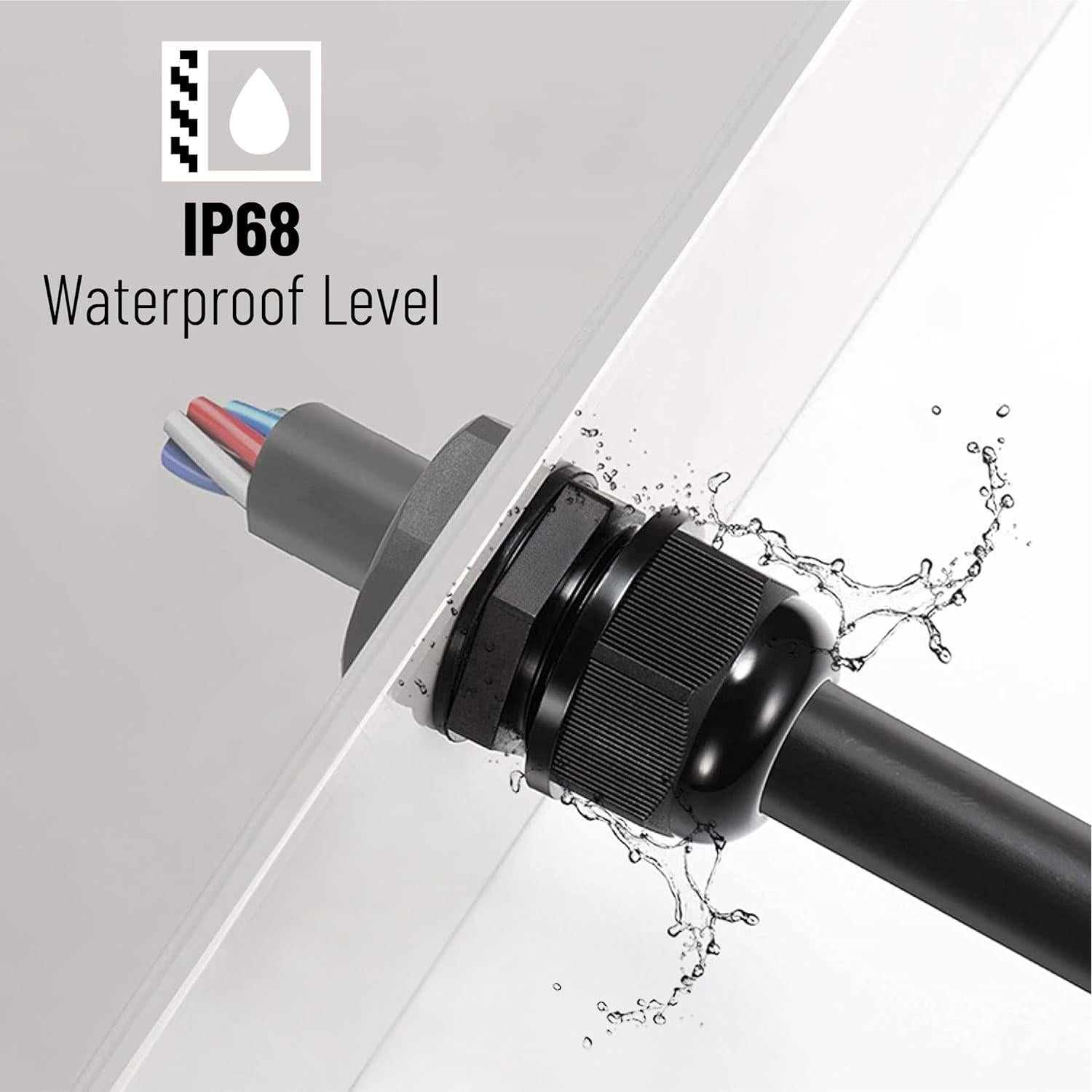 Conectores de Cable Bates 10 Pzas 32 mm Impermeables