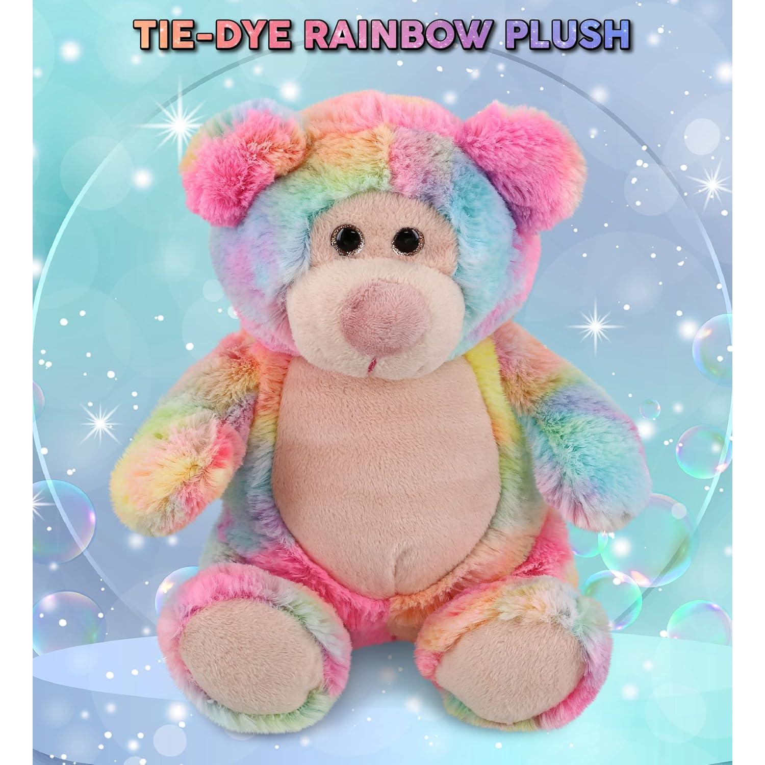 Oso de Peluche Arcoíris DolliBu 23 cm - Suave y Abrazable