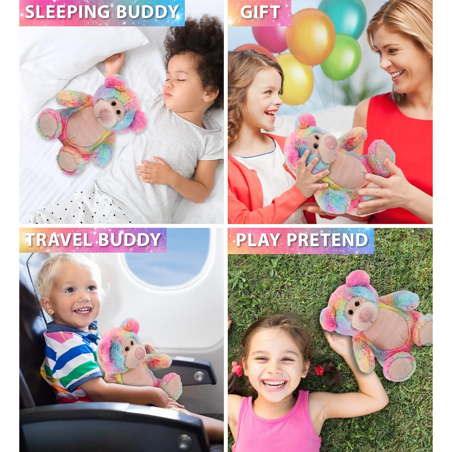 Oso de Peluche Arcoíris DolliBu 23 cm - Suave y Abrazable