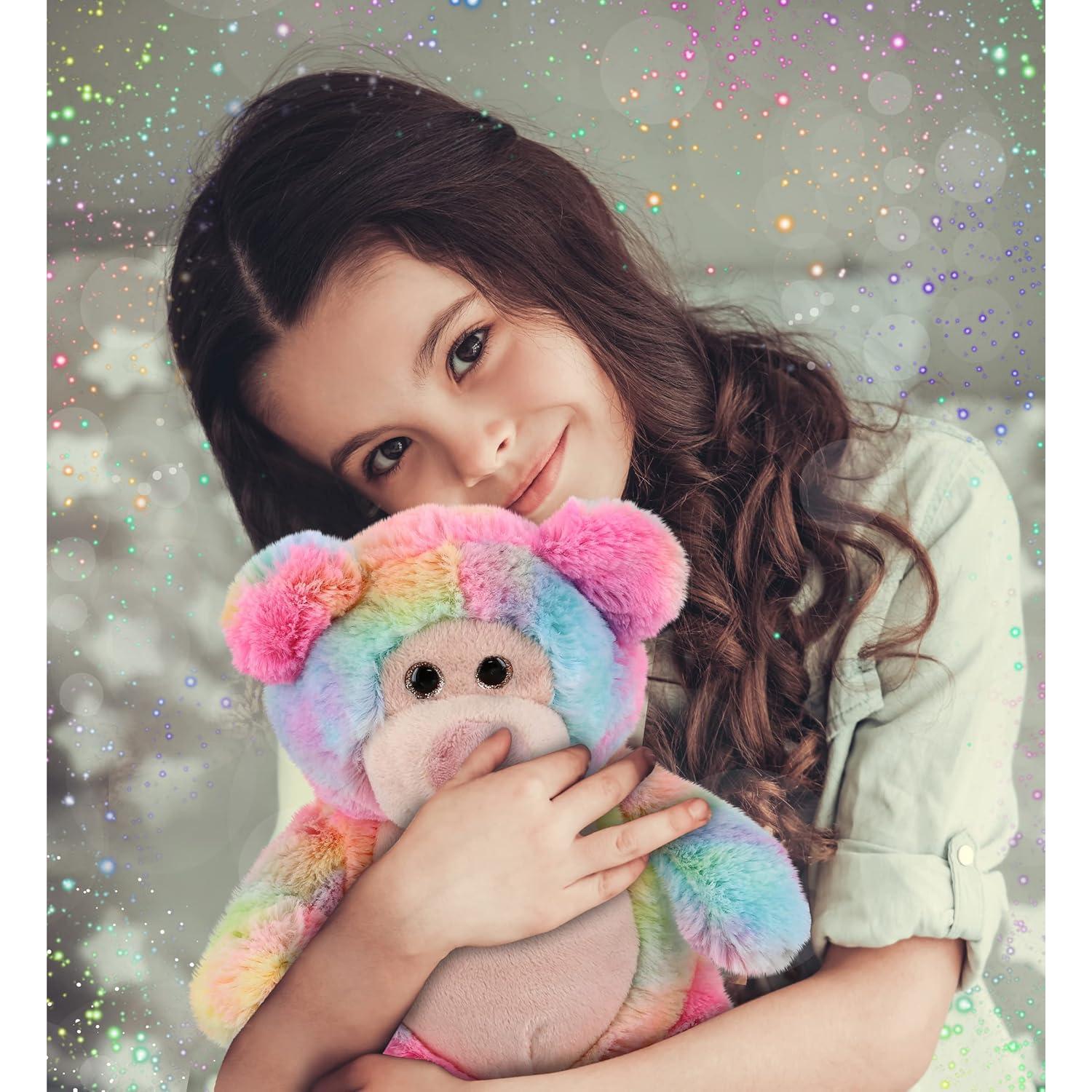 Oso de Peluche Arcoíris DolliBu 23 cm - Suave y Abrazable