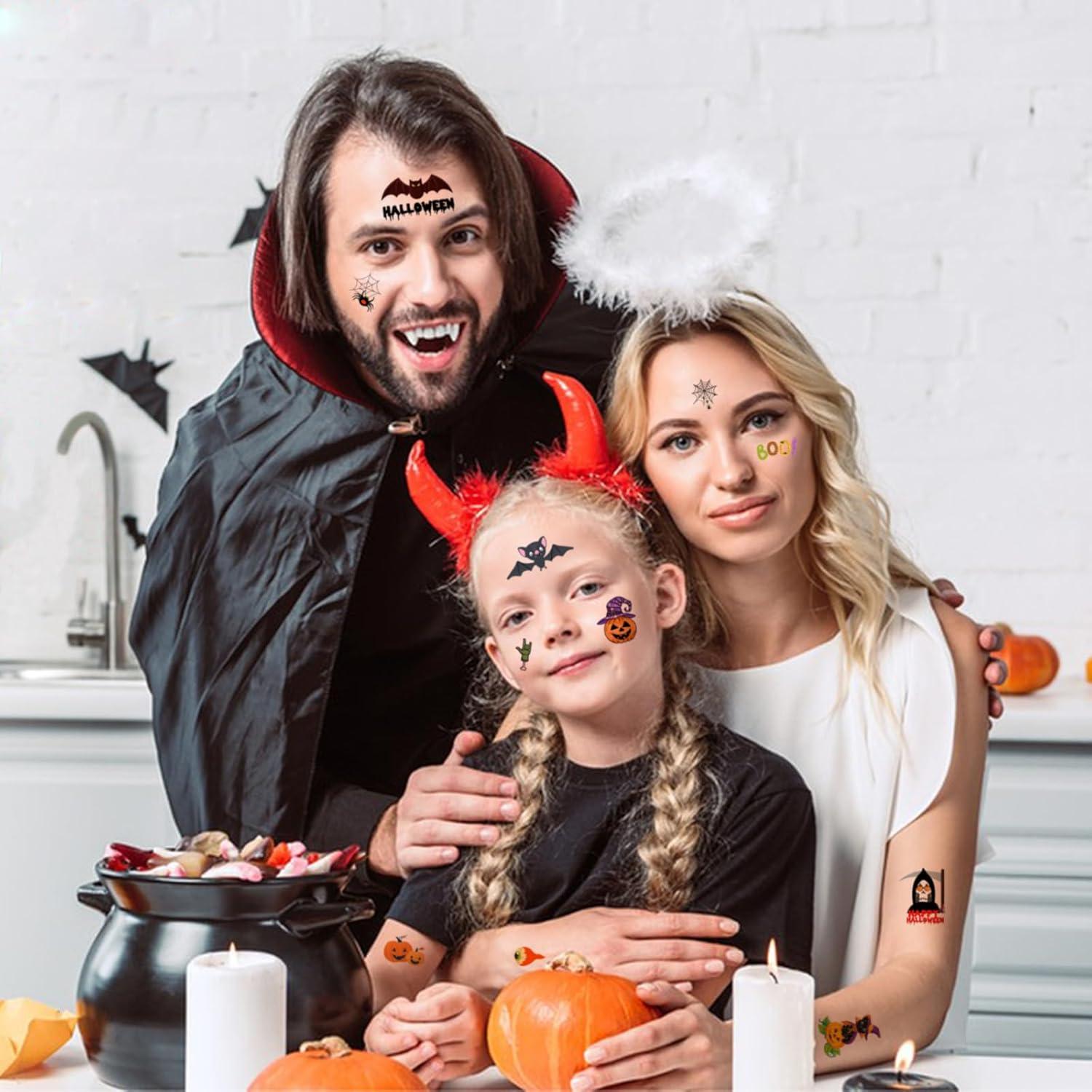 64 Tatuajes Temporales de Halloween Geengob para Niños