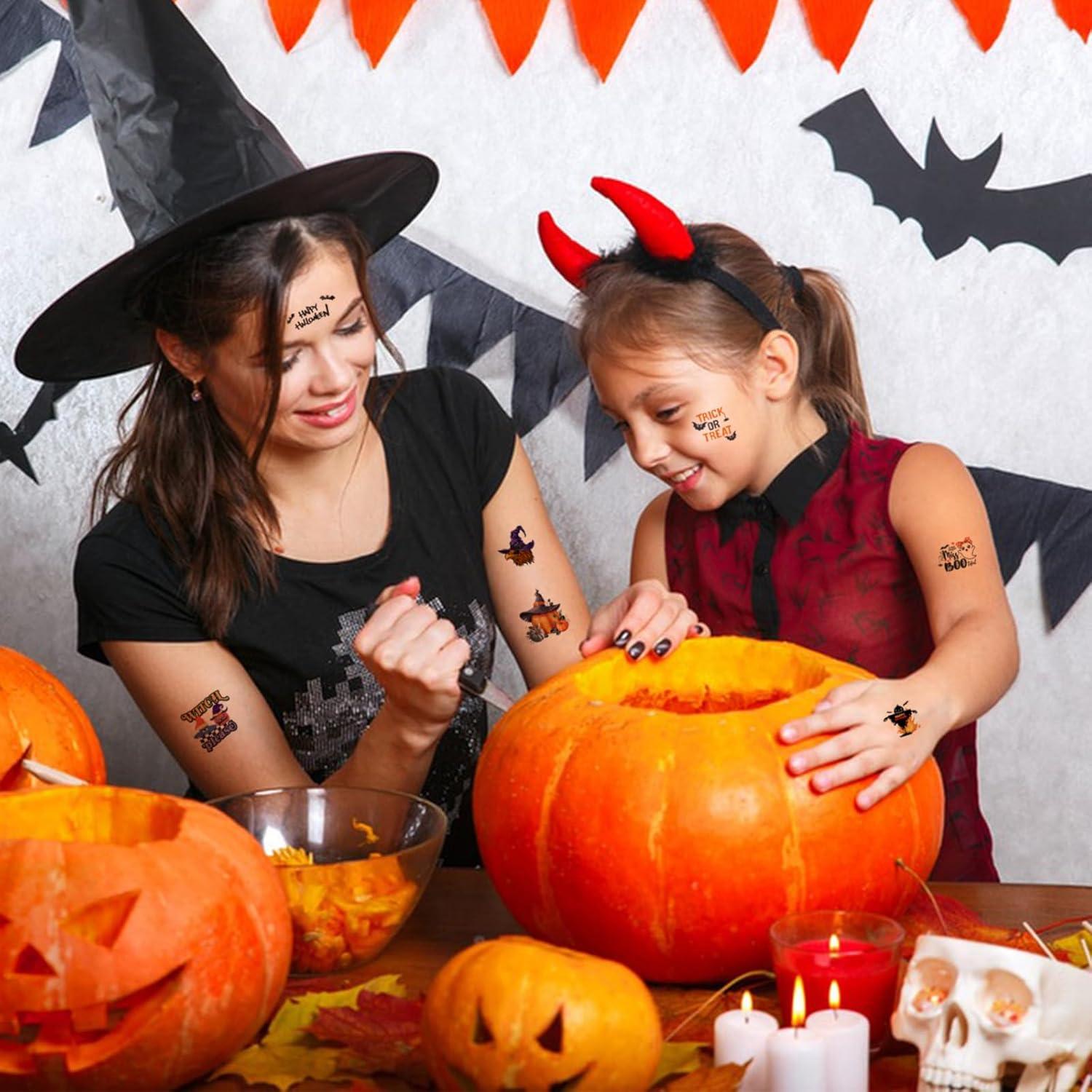 64 Tatuajes Temporales de Halloween Geengob para Niños