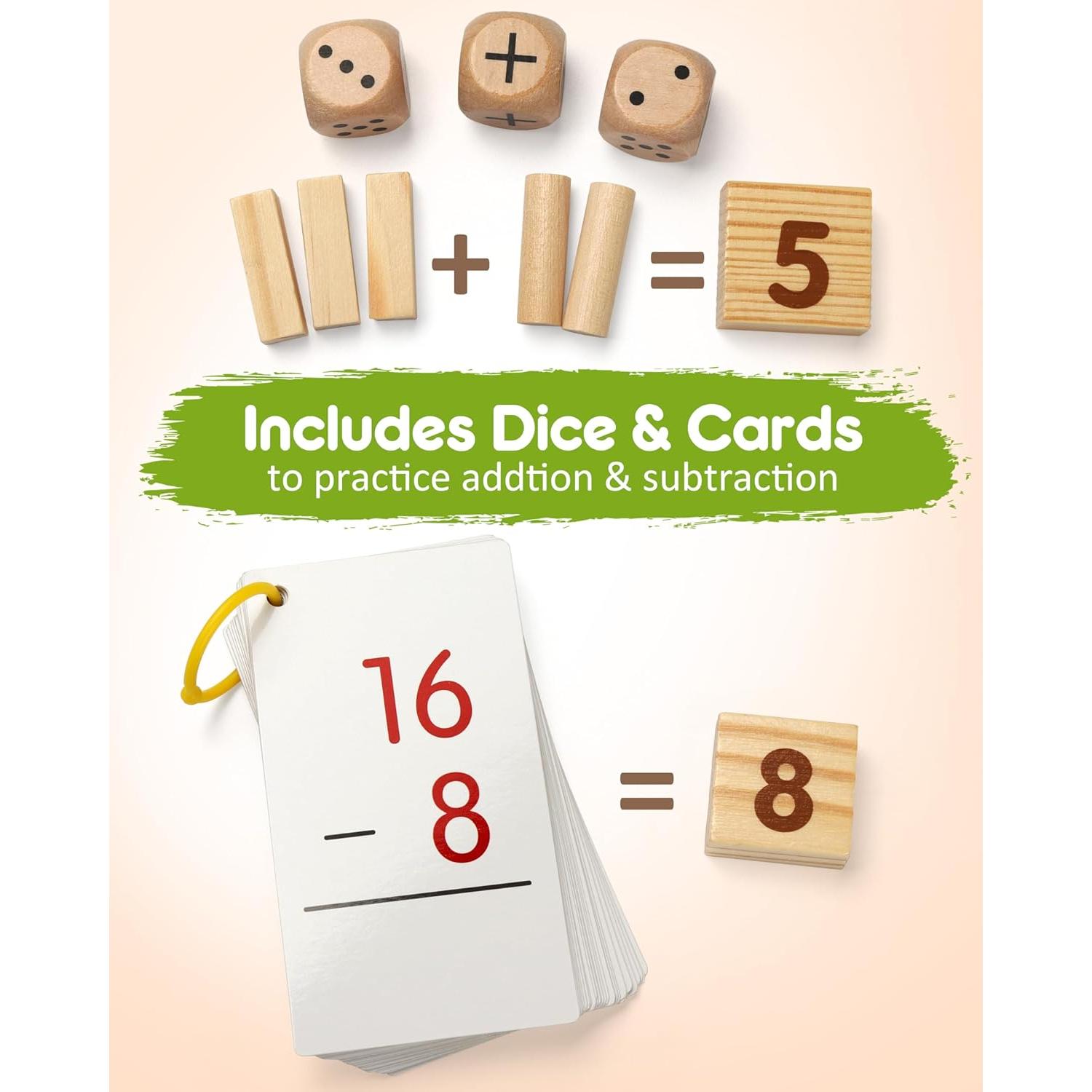 Tablero de Contar de Madera SYNARRY - Juguete Montessori 3-8 Años