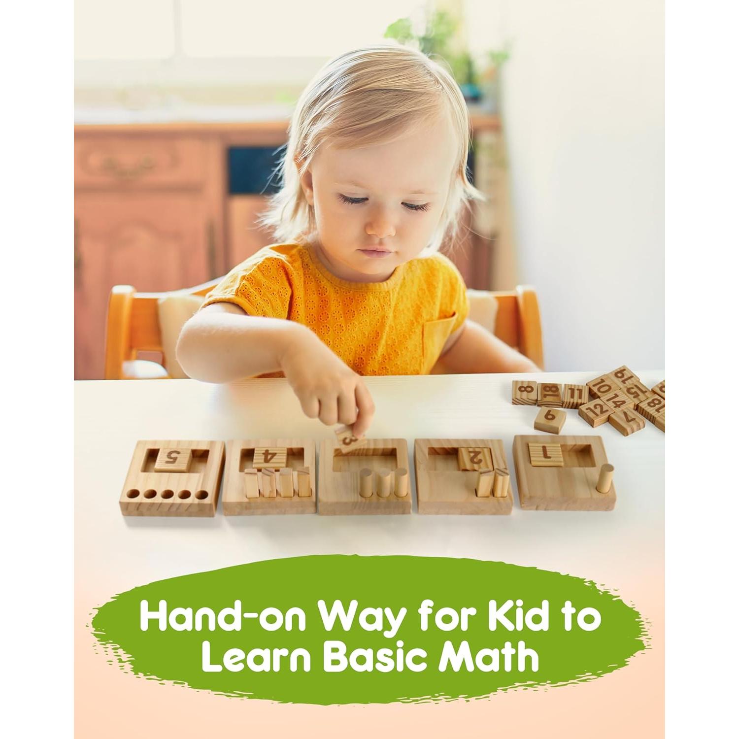 Tablero de Contar de Madera SYNARRY - Juguete Montessori 3-8 Años