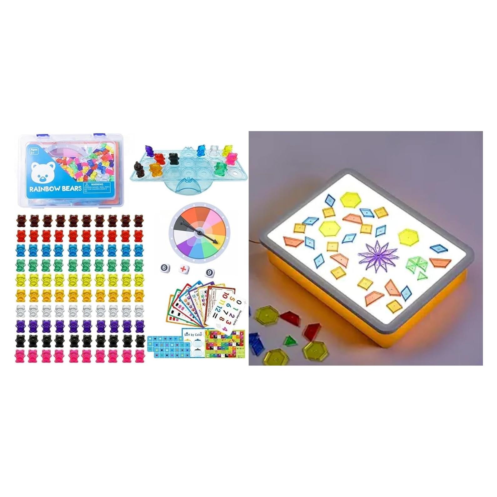 100 Contadores de Oso Translúcidos Odoorgames con Luz LED