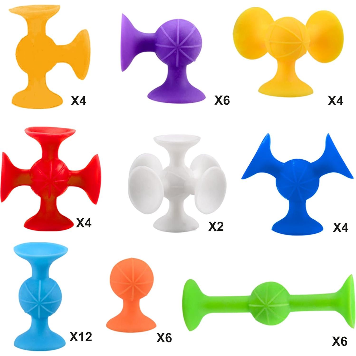 Juego de Construcción de 48 Piezas TOYARA - Juguetes de Ventosa para Baño