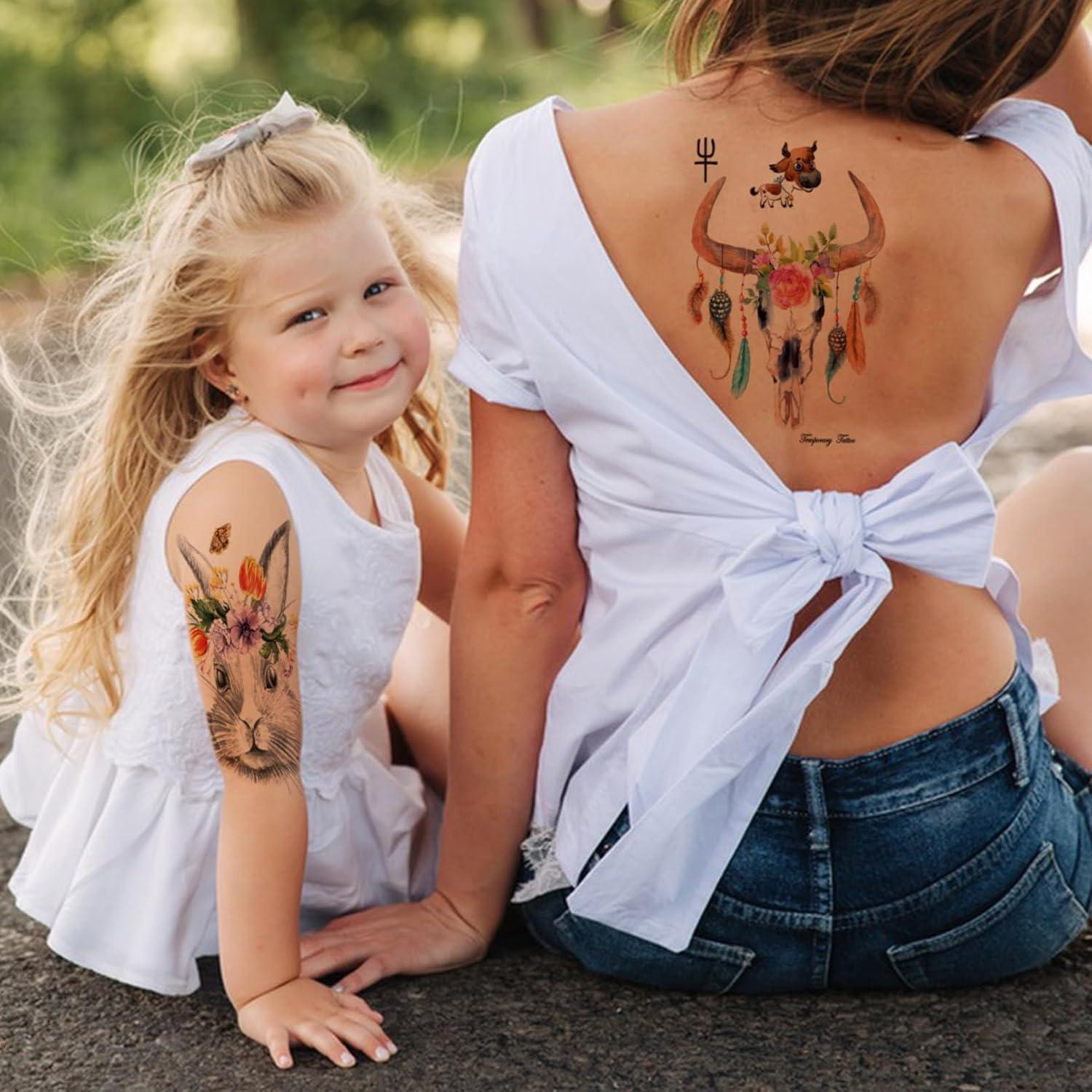 12 Hojas de Tatuajes Temporales Impermeables VERKSTAD