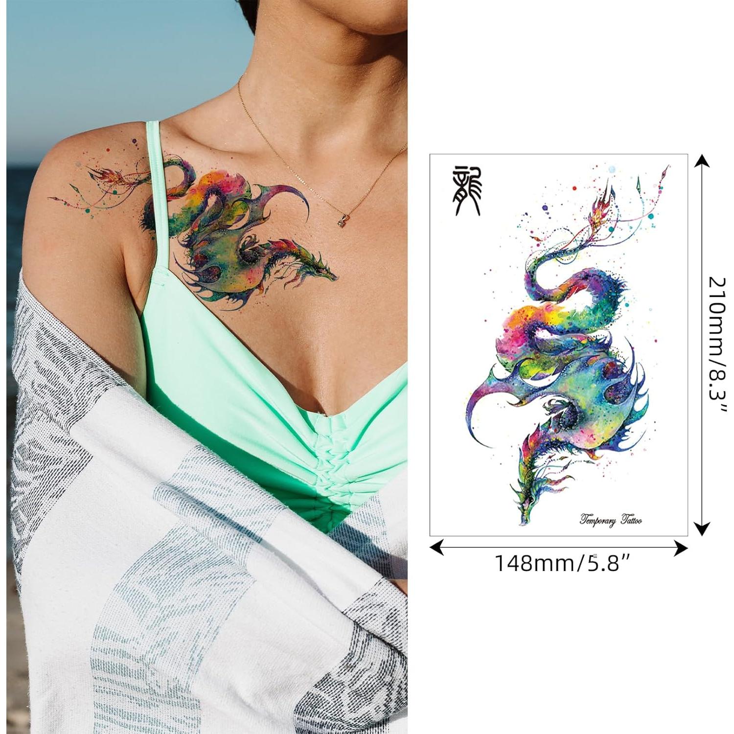 12 Hojas de Tatuajes Temporales Impermeables VERKSTAD