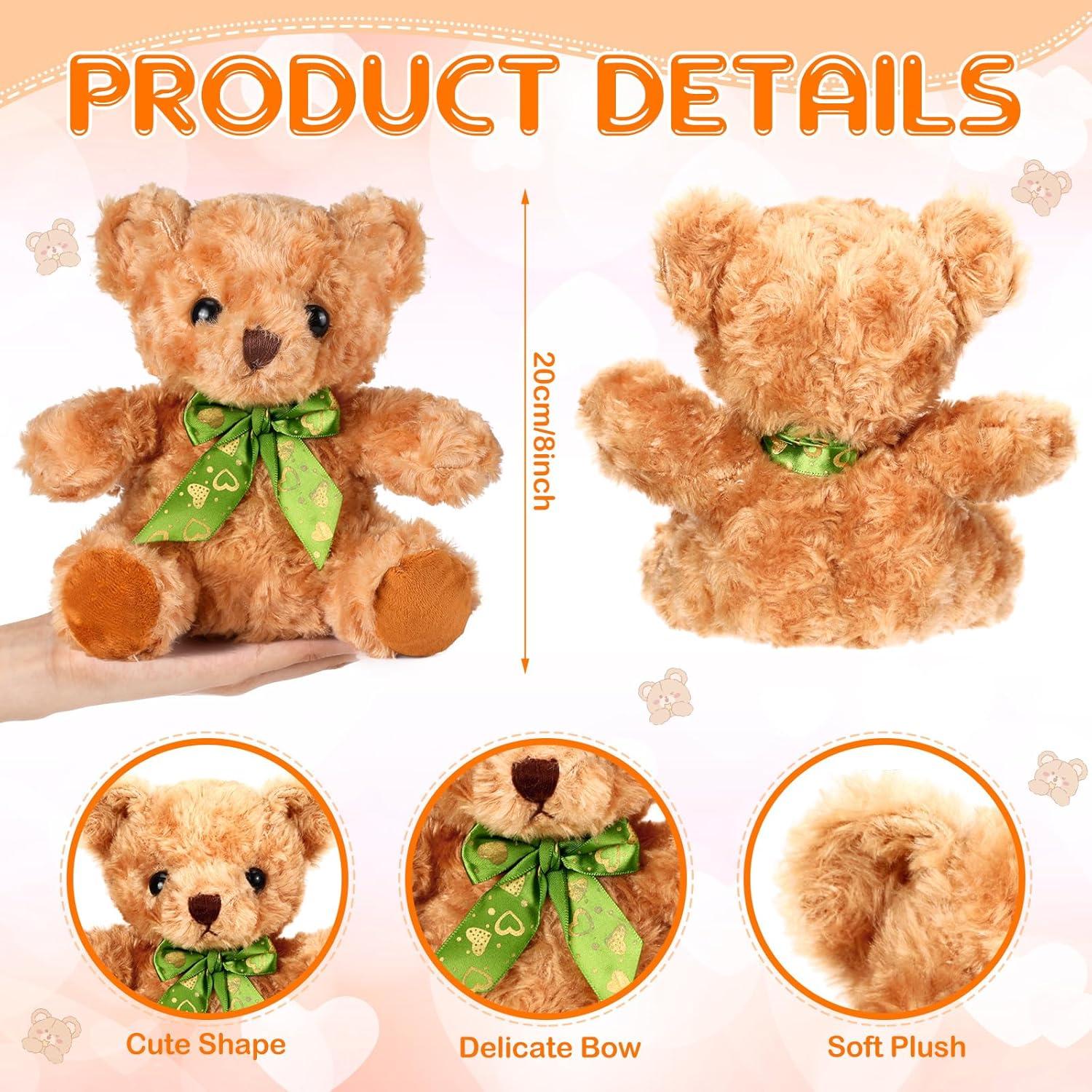 Osos de Peluche Amarillo Claro HyDren 20 cm - 24 Piezas