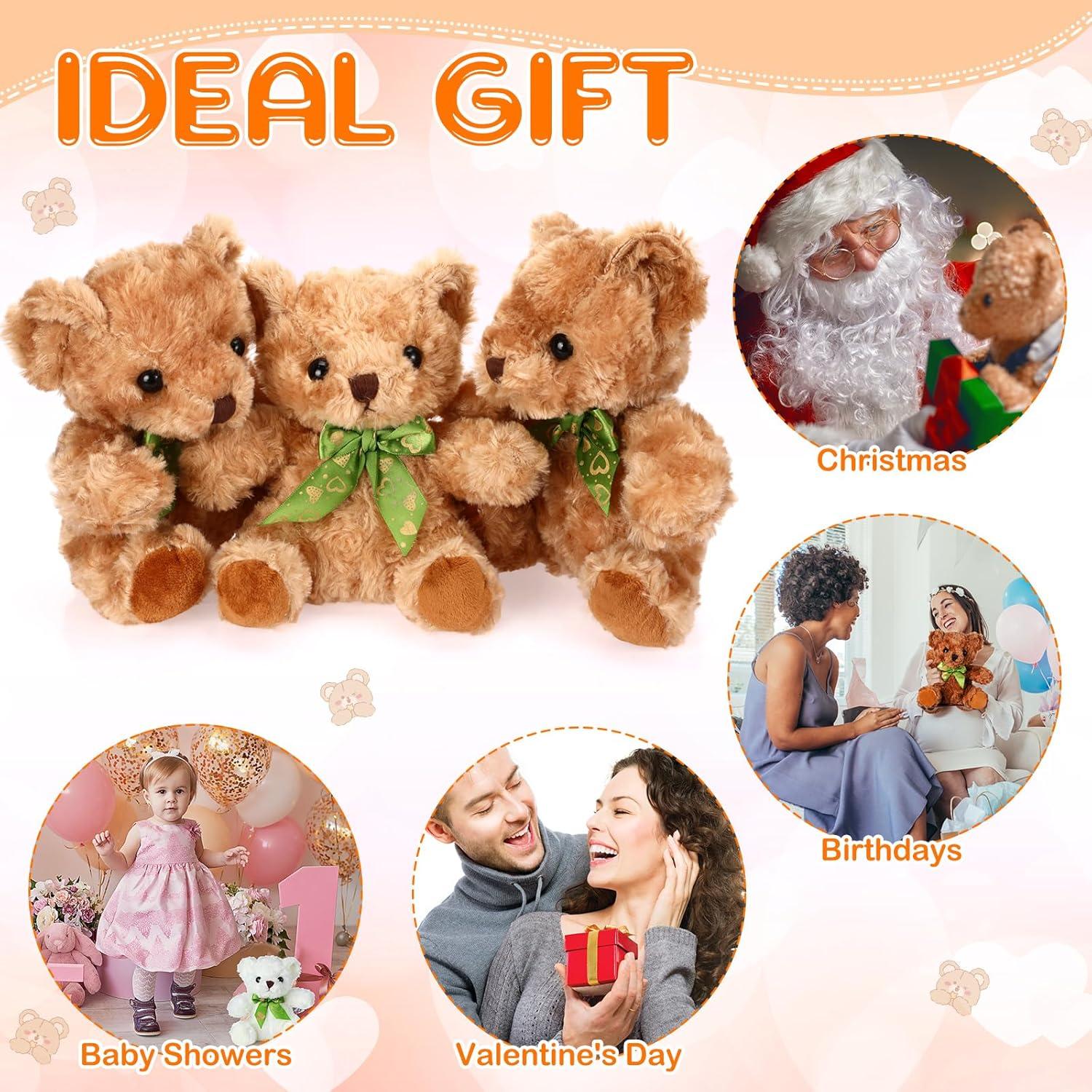 Osos de Peluche Amarillo Claro HyDren 20 cm - 24 Piezas