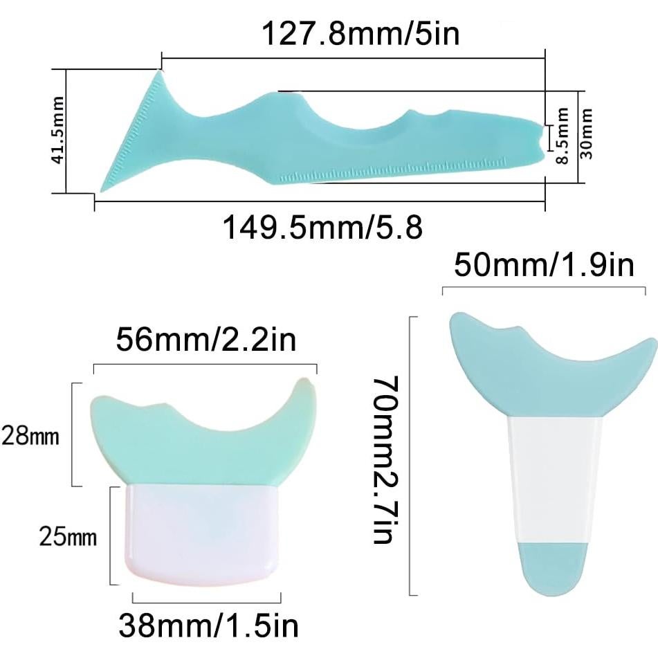 Plantillas de Delineador de Ojos Booge 4 Pcs Azul - Herramientas de Maquillaje