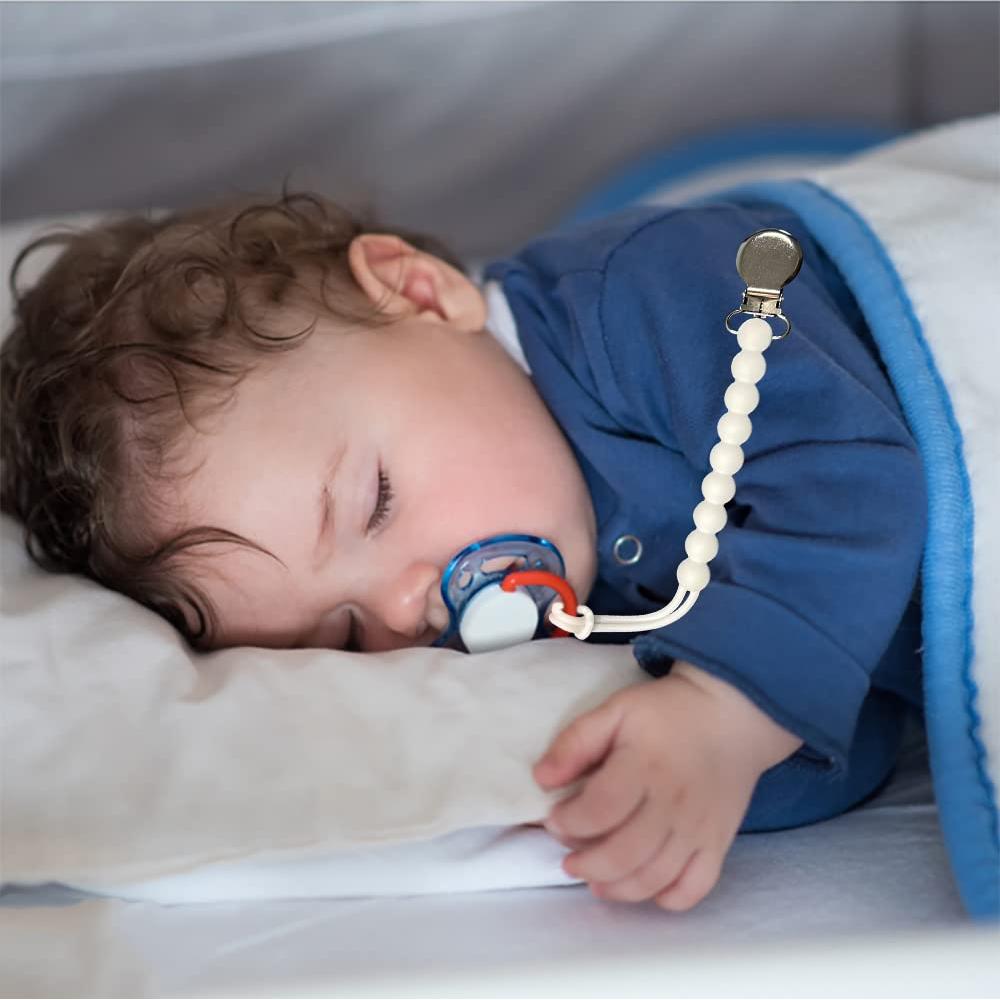 Clip de Chupete MORIBOX - Paquete de 4 Silicona Grado Alimenticio