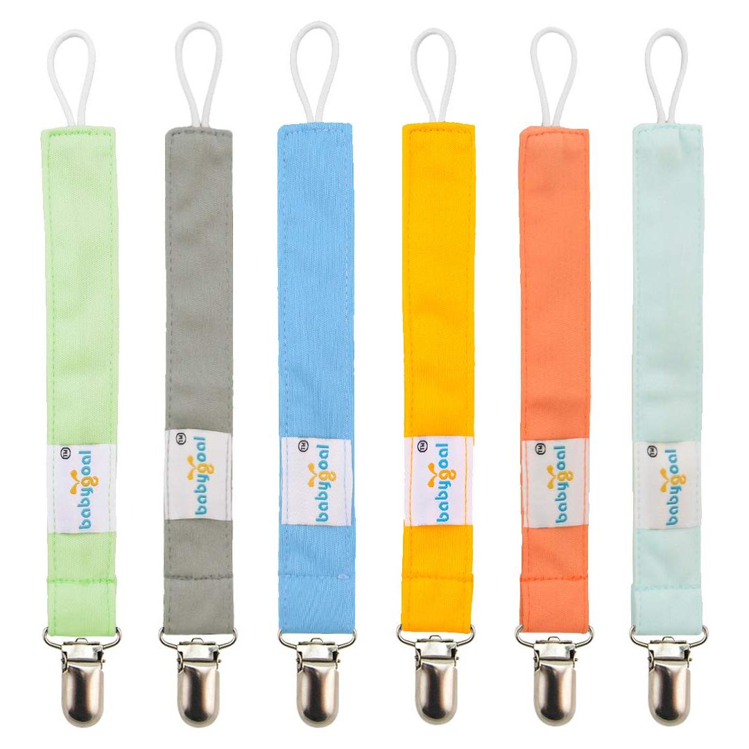 Babygoal Clips para Chupetes - Paquete de 6 Sujetadores Unisex