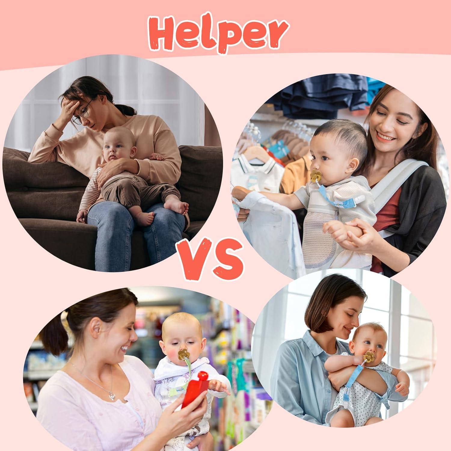 Babygoal Clips para Chupetes - Paquete de 6 Sujetadores Unisex