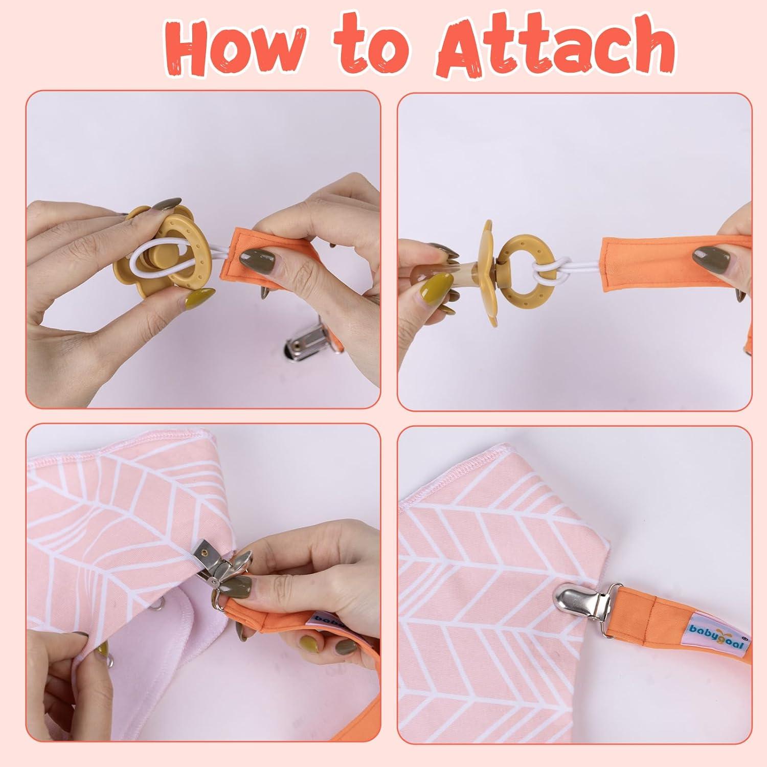 Babygoal Clips para Chupetes - Paquete de 6 Sujetadores Unisex