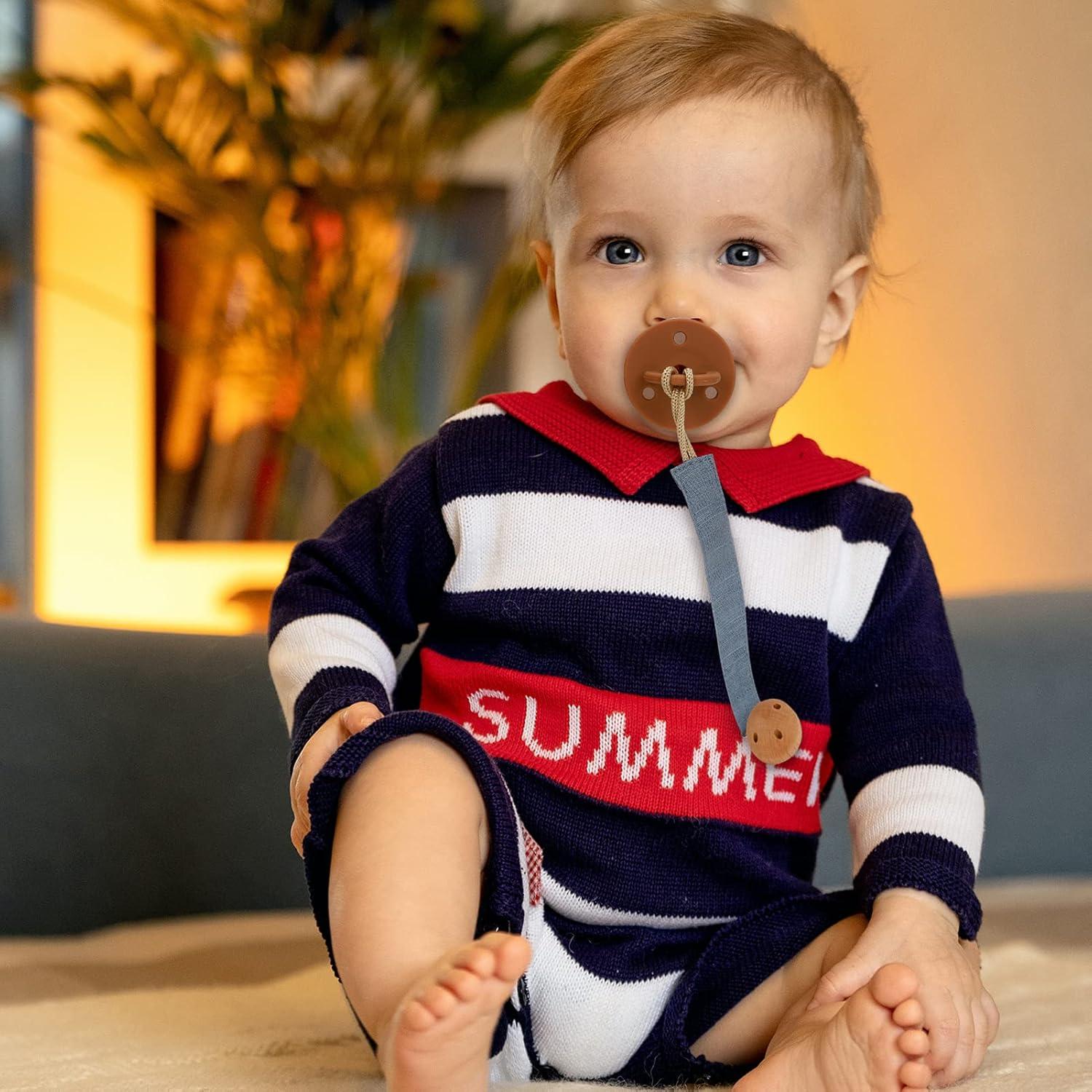 Socub 3 Clips de Chupete de Tela para Bebés Unisex - Libre de BPA