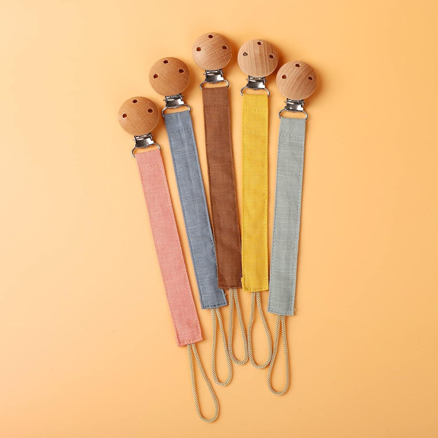 Socub 3 Clips de Chupete de Tela para Bebés Unisex - Libre de BPA