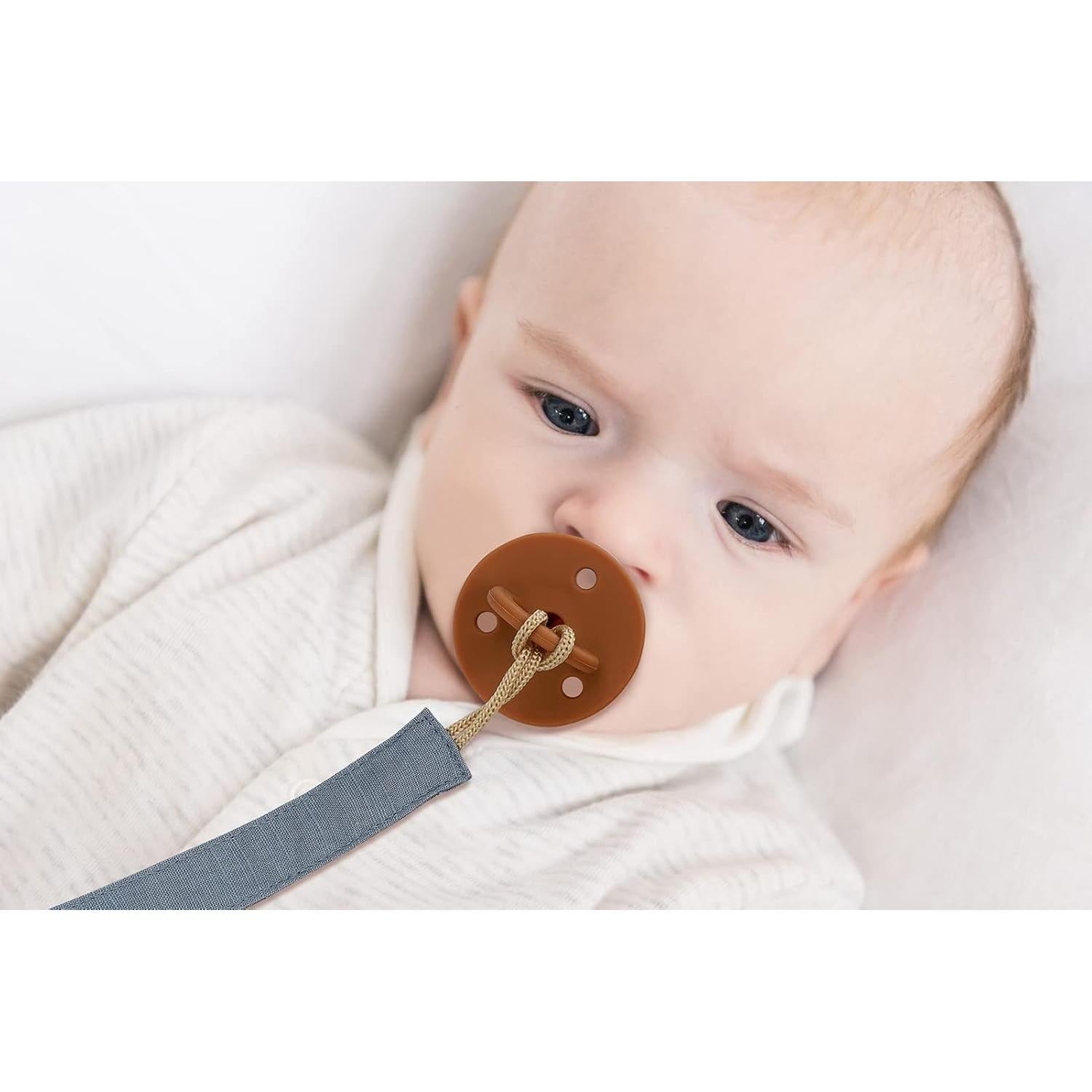 Socub 3 Clips de Chupete de Tela para Bebés Unisex - Libre de BPA