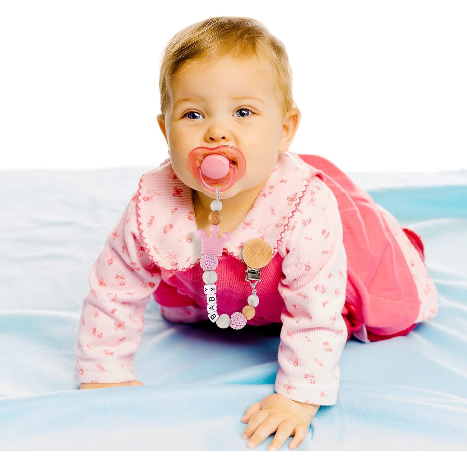 30 Clips de Chupete de Madera Natural para Bebés - Nuanchu