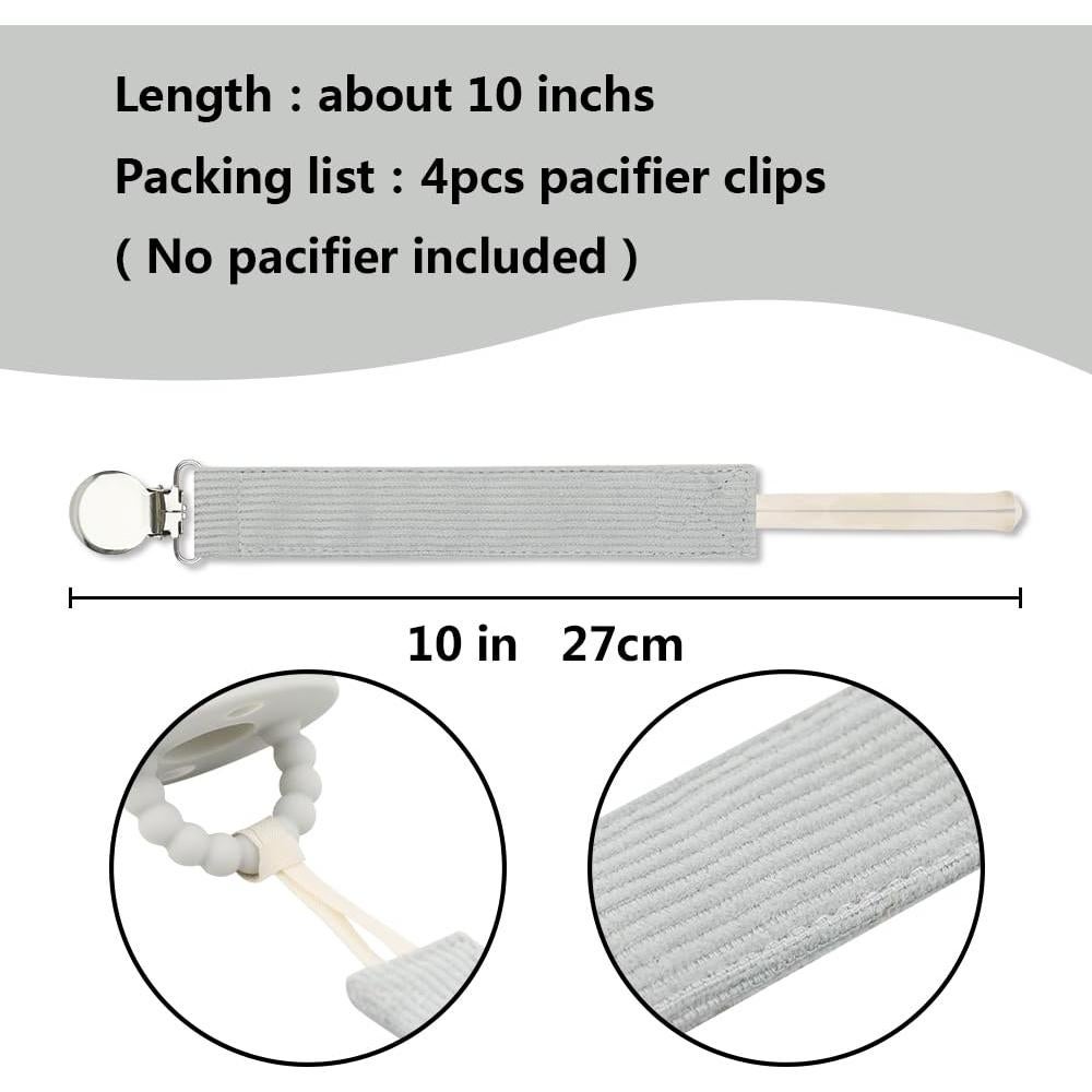 Clip de Chupete Universal TY04 - 4 Colores Suaves para Bebés