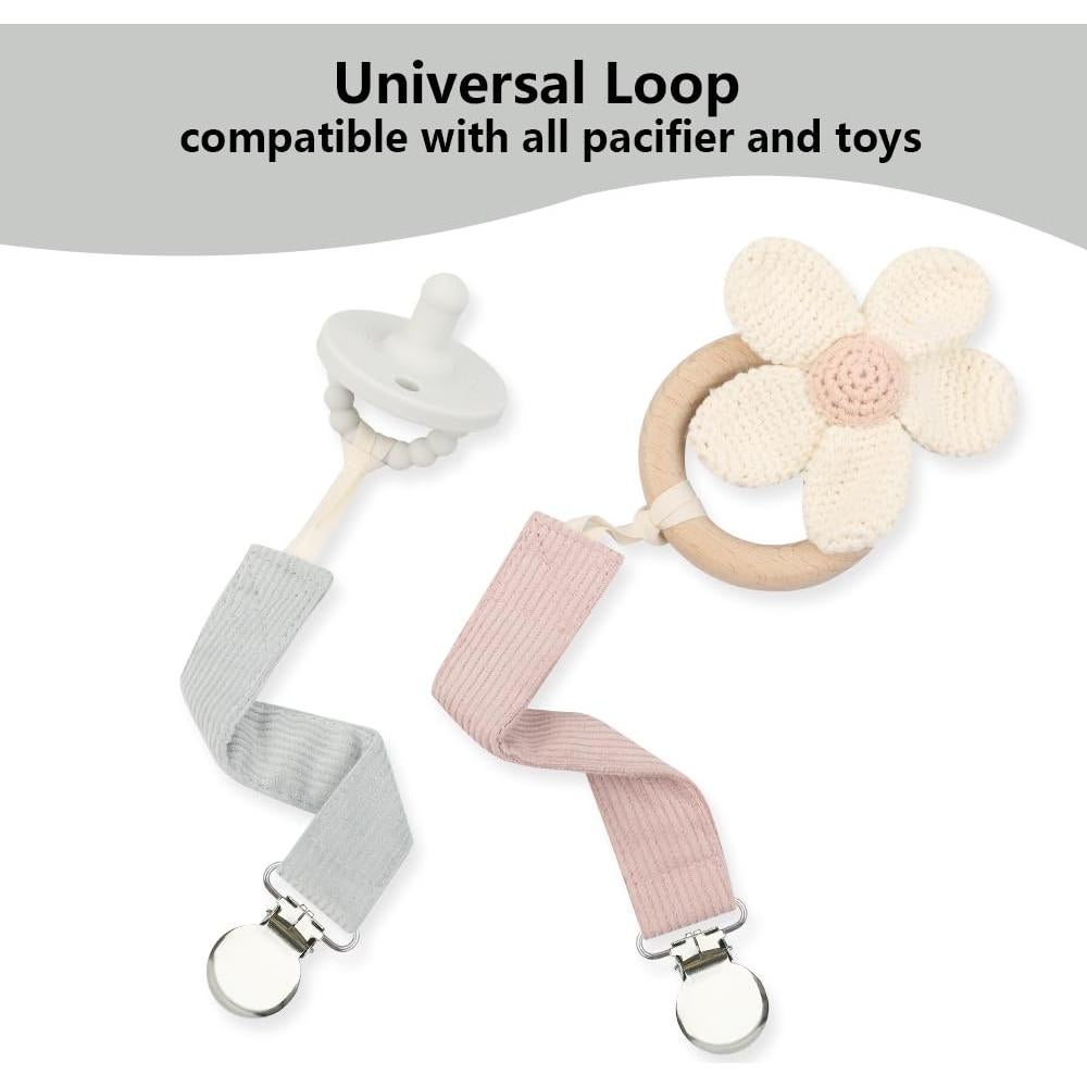 Clip de Chupete Universal TY04 - 4 Colores Suaves para Bebés