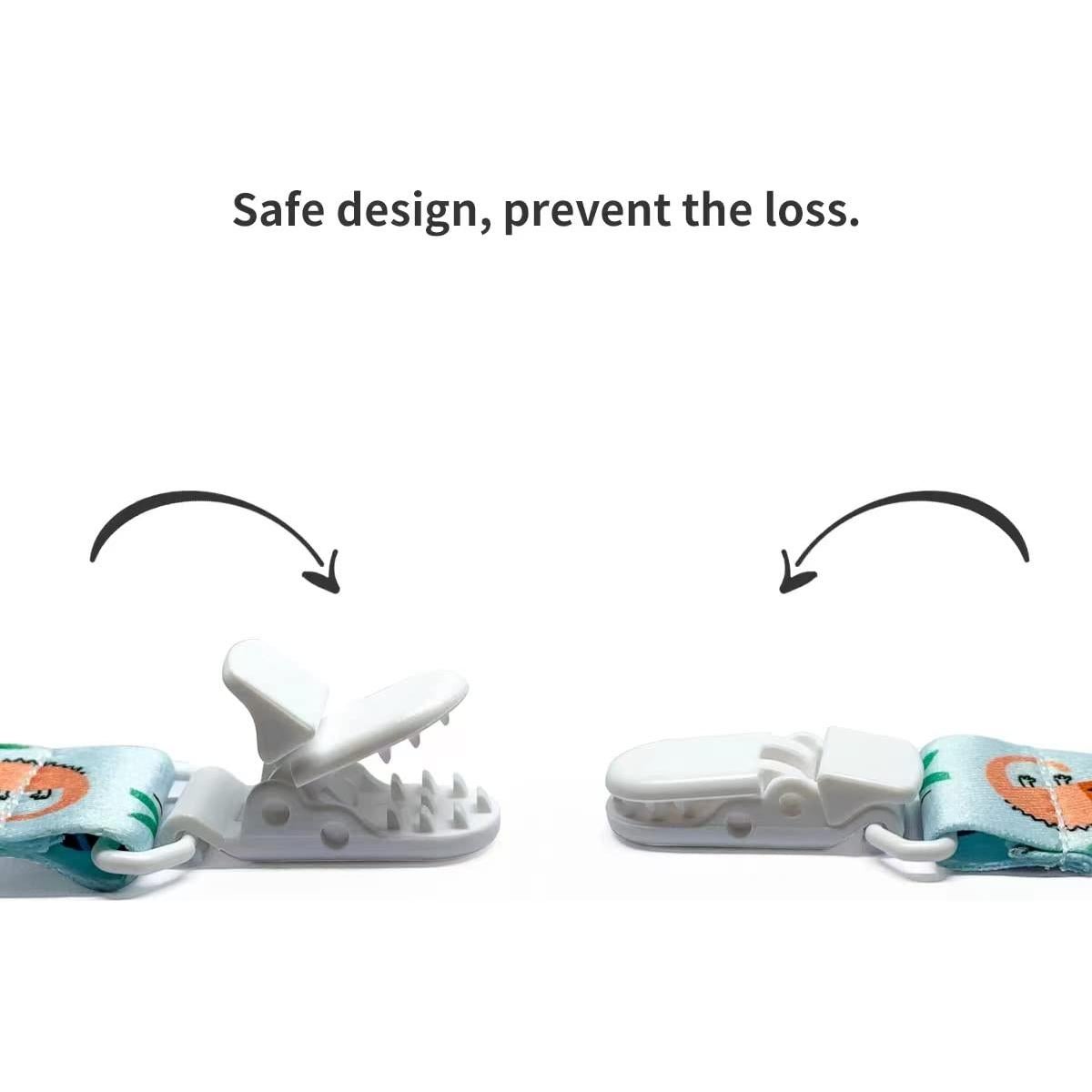 Clips de Silicona para Chupetes PandaEar - 5 Piezas Seguros