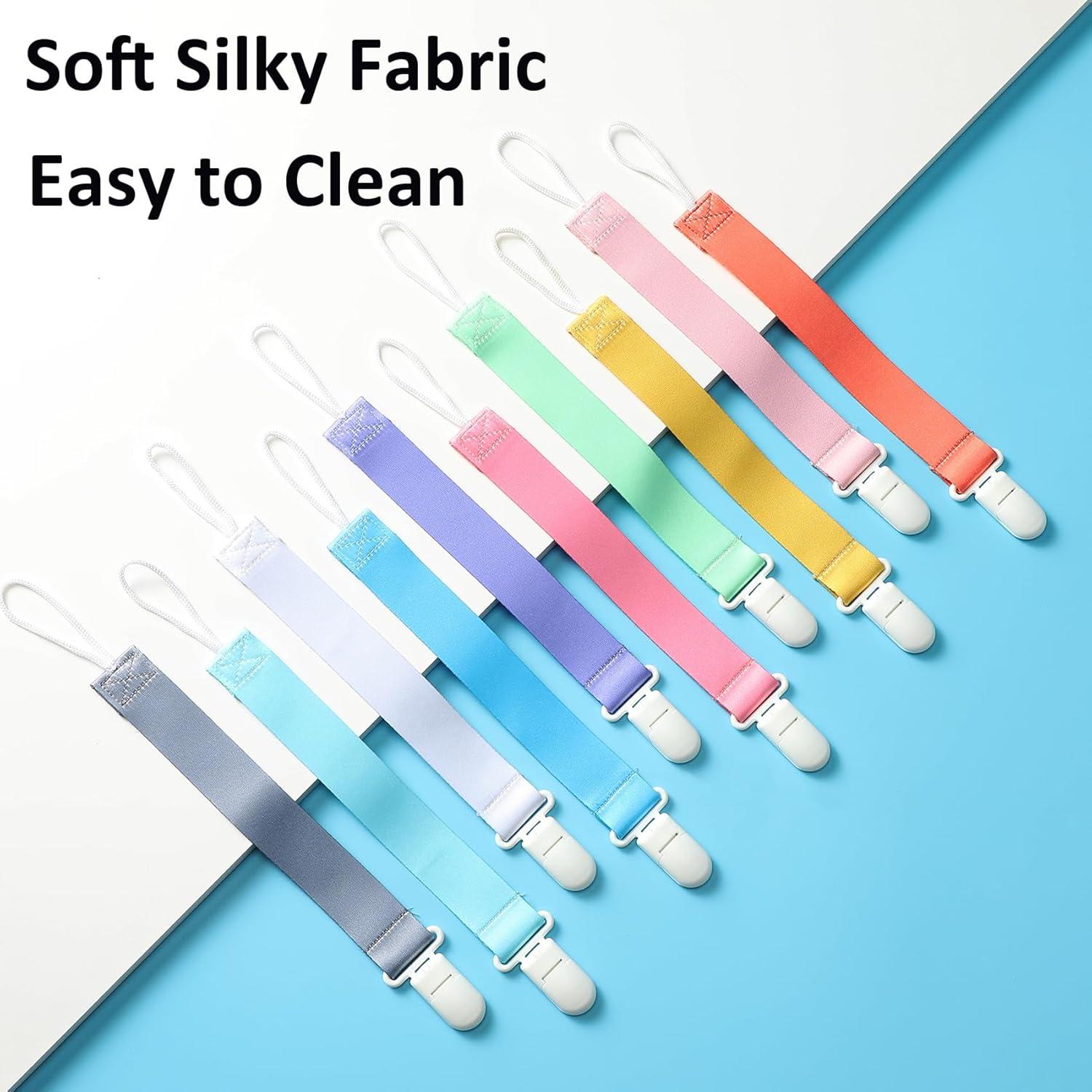 Clip de Chupete Neutro - Paquete de 10 Sujetadores para Bebés